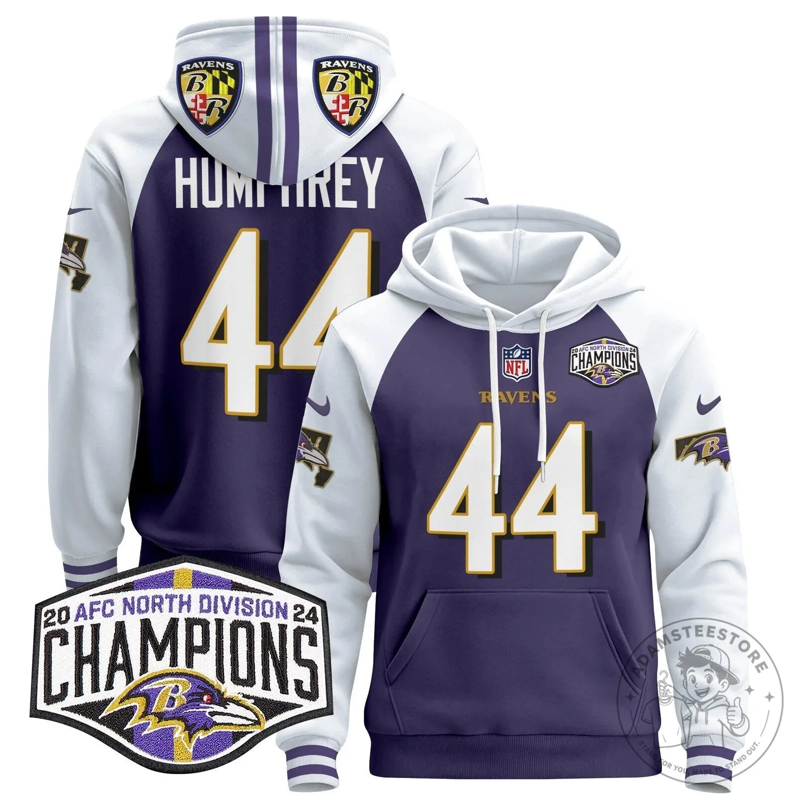 Baltimore Ravens AFC North Division Champions Henry 22 Hoodie 60 Baltimore Ravens AFC North Division Champions Henry 22 Hoodie
