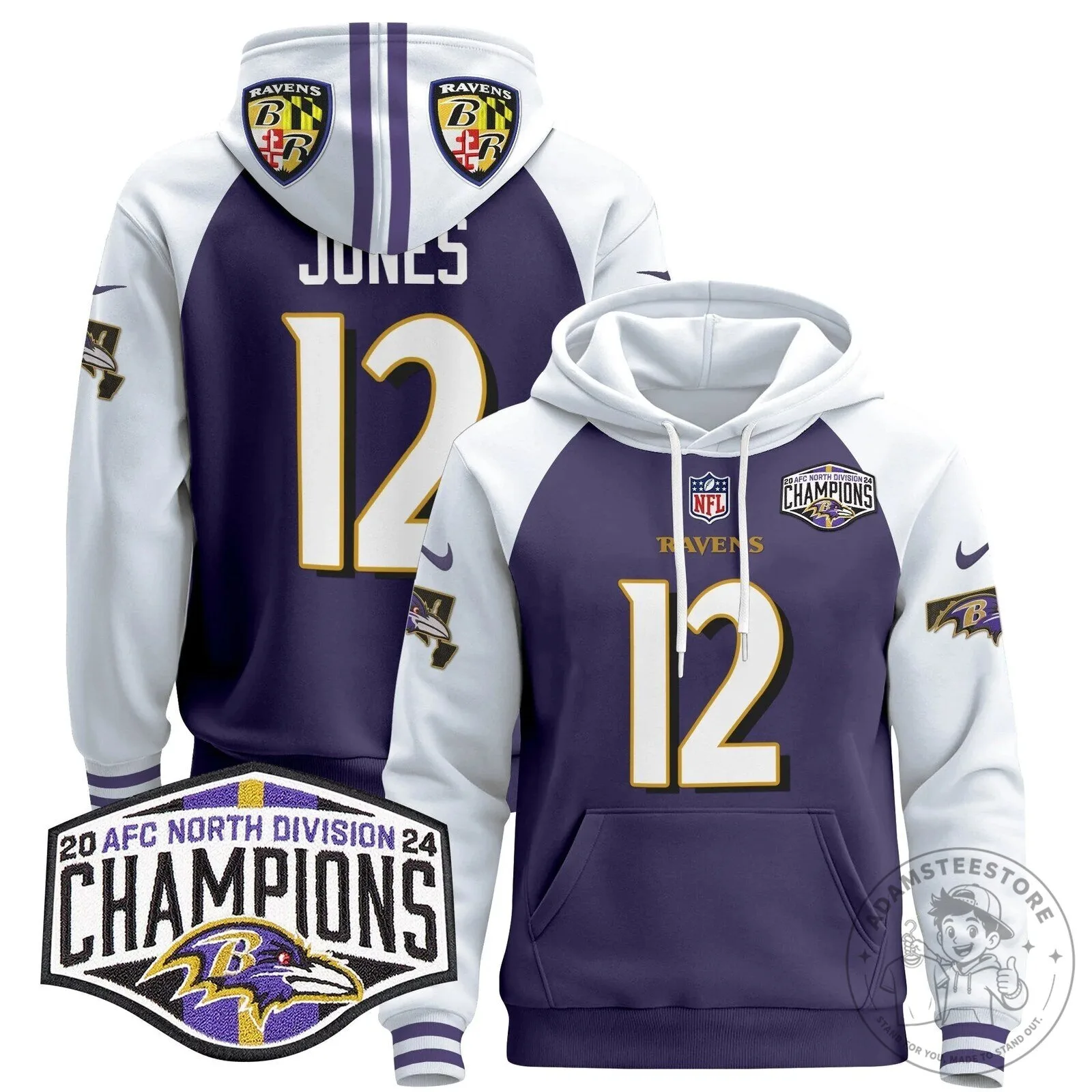 Baltimore Ravens AFC North Division Champions Henry 22 Hoodie 63 Baltimore Ravens AFC North Division Champions Henry 22 Hoodie