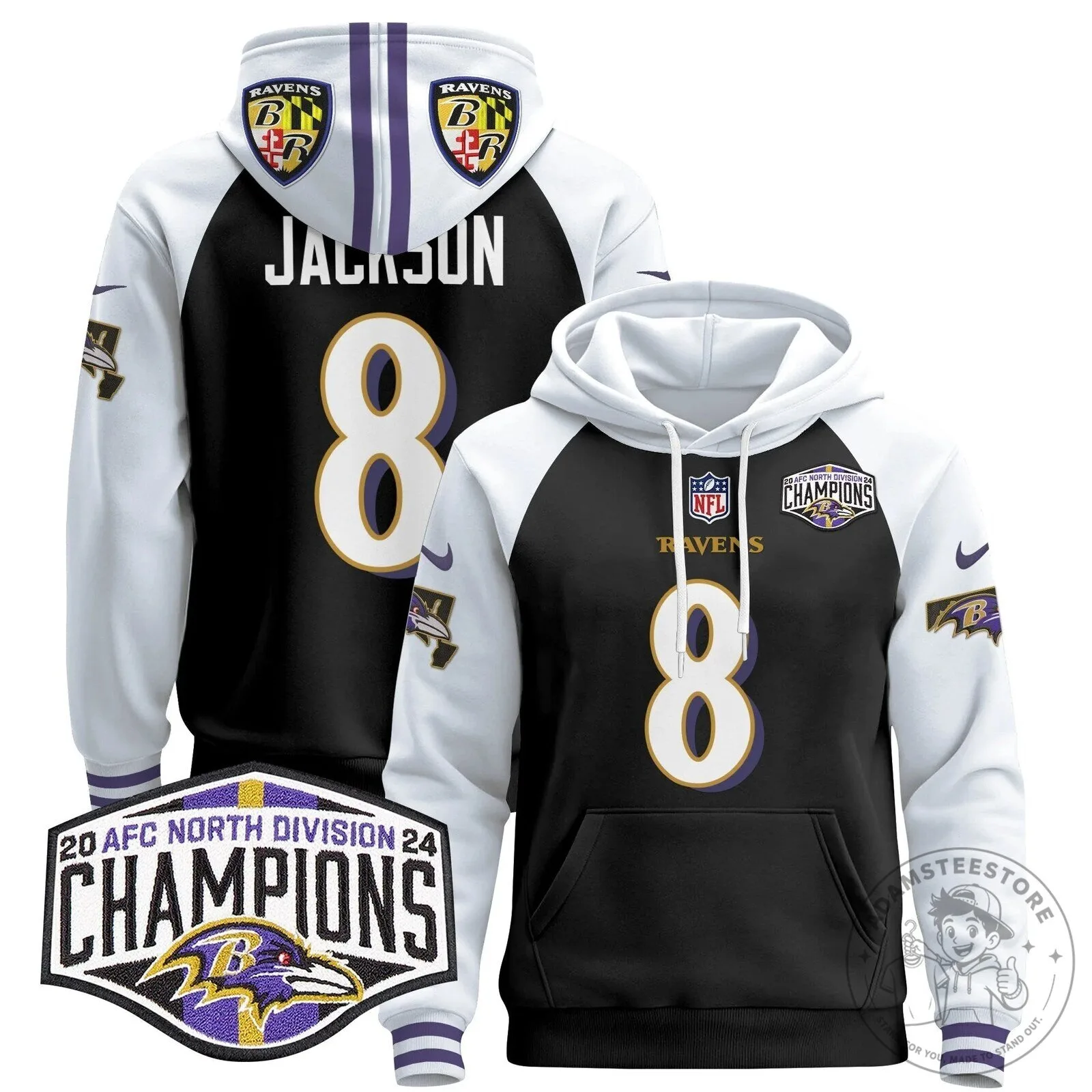 Baltimore Ravens AFC North Division Champions Henry 22 Hoodie 65 Baltimore Ravens AFC North Division Champions Henry 22 Hoodie