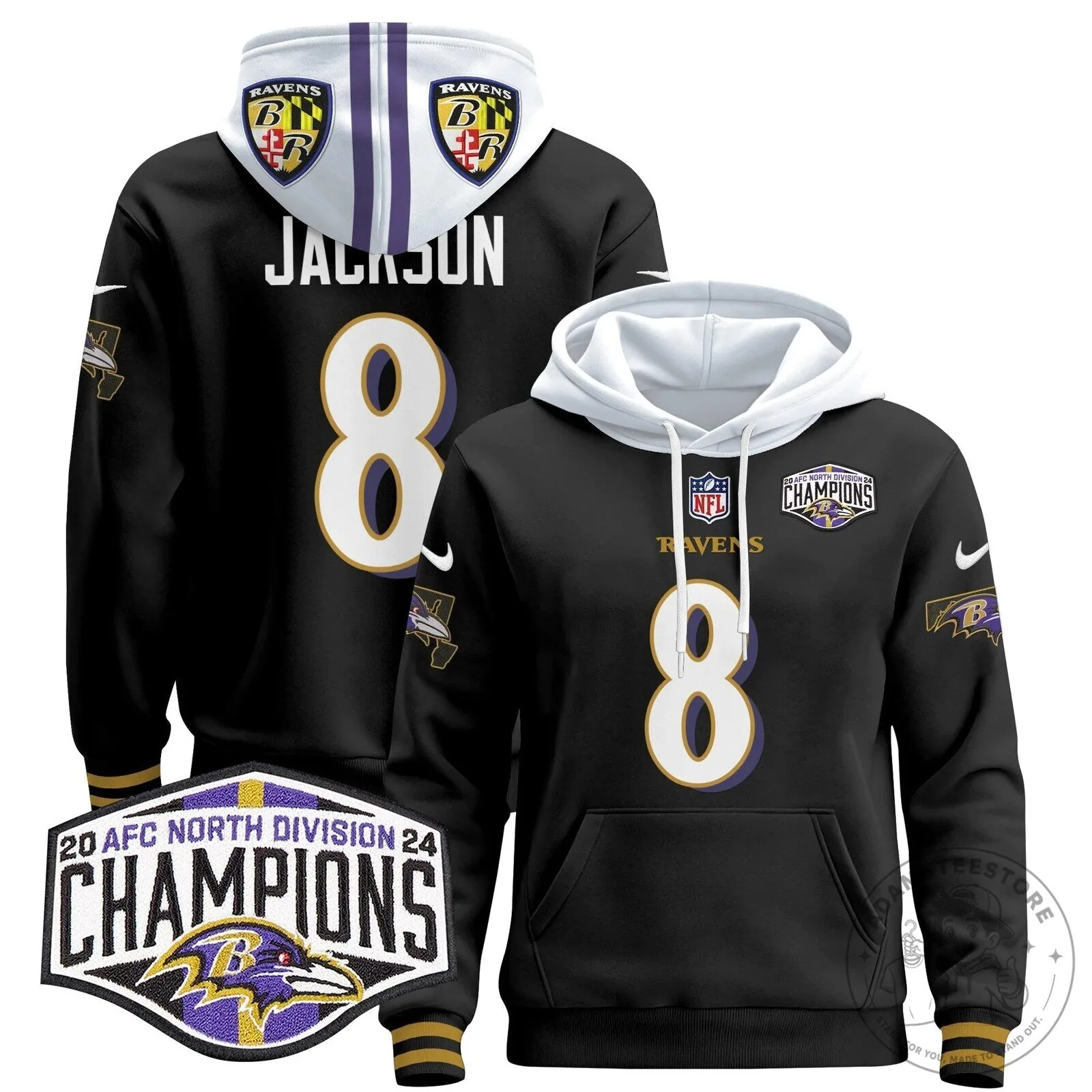 Baltimore Ravens AFC North Division Champions Henry 22 Hoodie 68 Baltimore Ravens AFC North Division Champions Henry 22 Hoodie