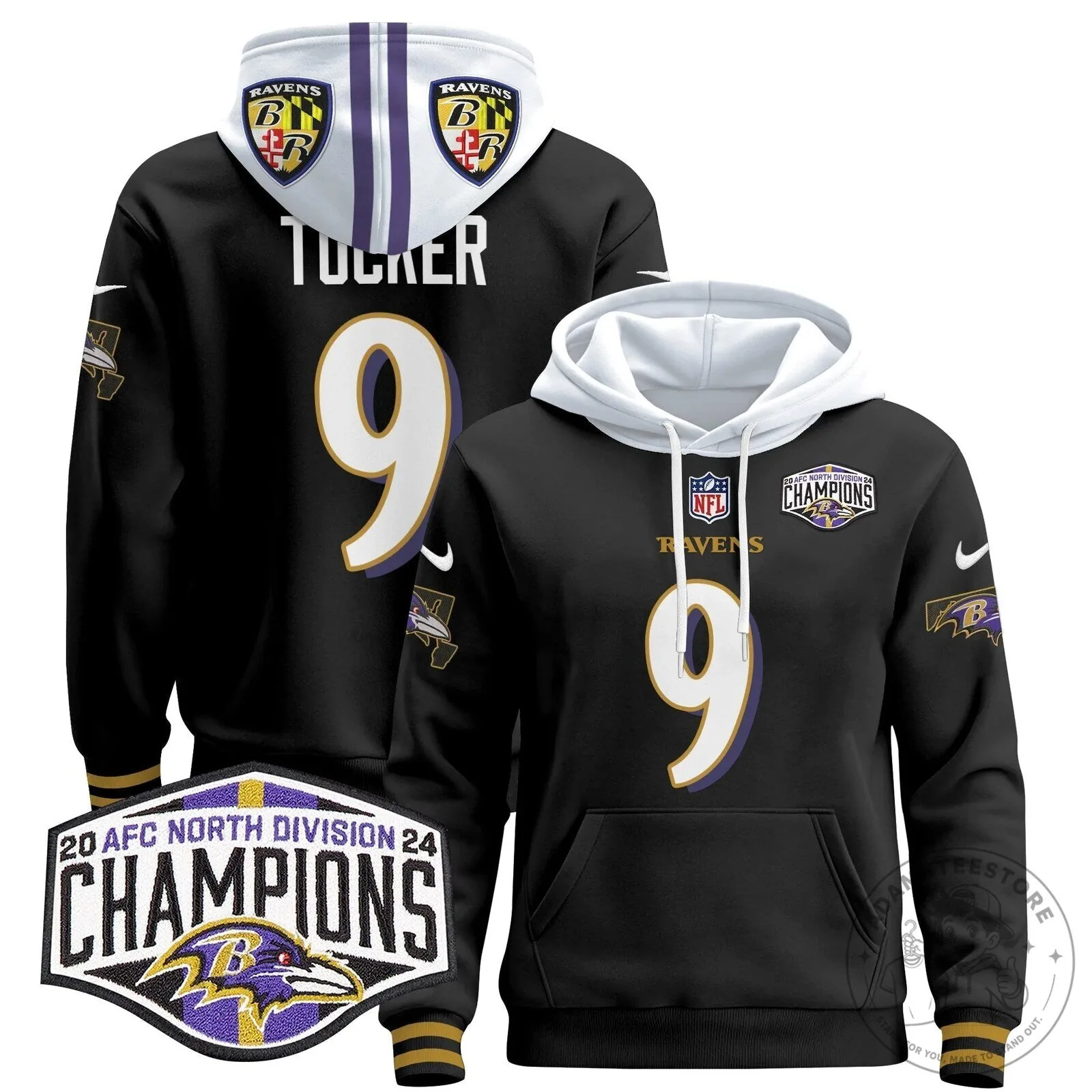 Baltimore Ravens AFC North Division Champions Henry 22 Hoodie 69 Baltimore Ravens AFC North Division Champions Henry 22 Hoodie