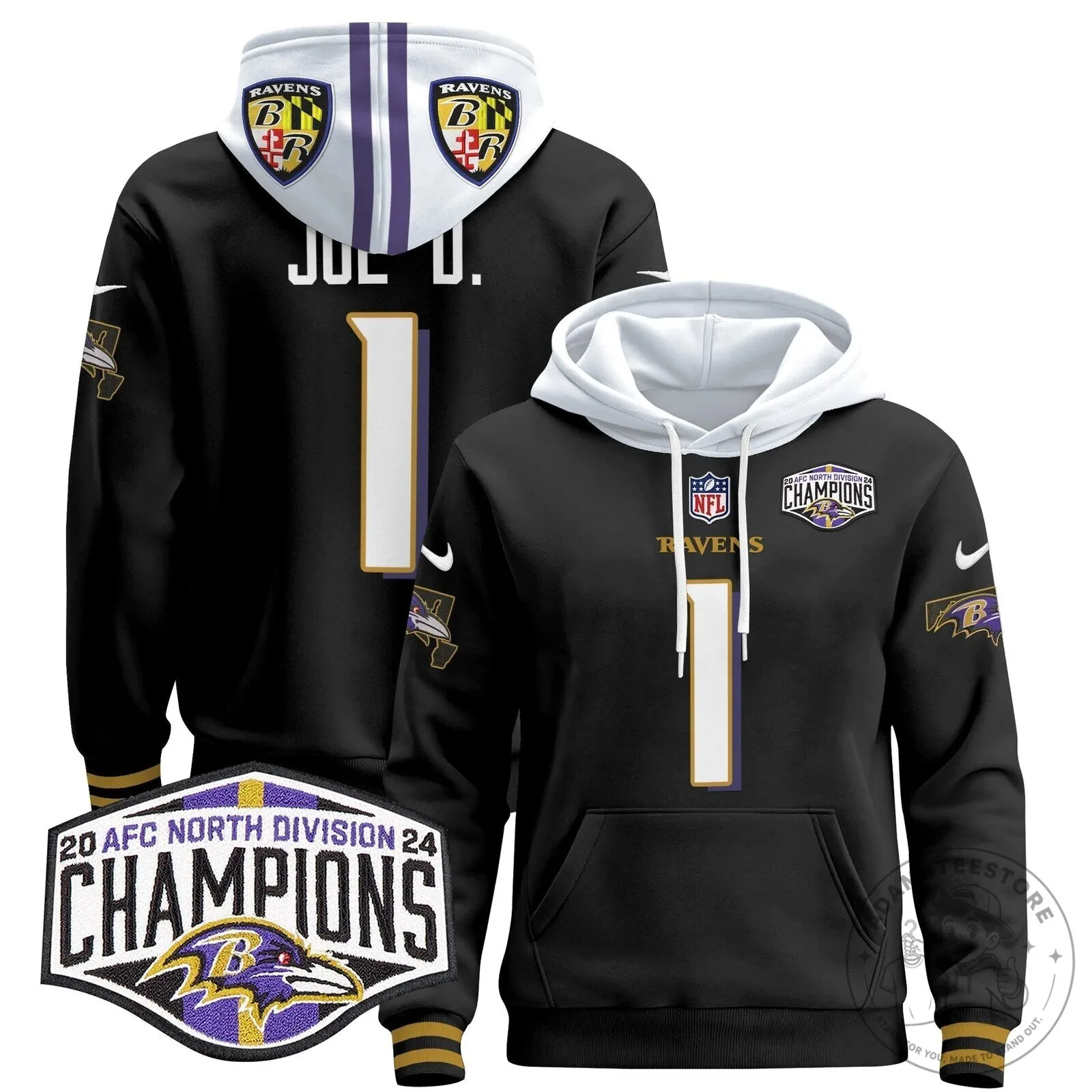 Baltimore Ravens AFC North Division Champions Henry 22 Hoodie 75 Baltimore Ravens AFC North Division Champions Henry 22 Hoodie