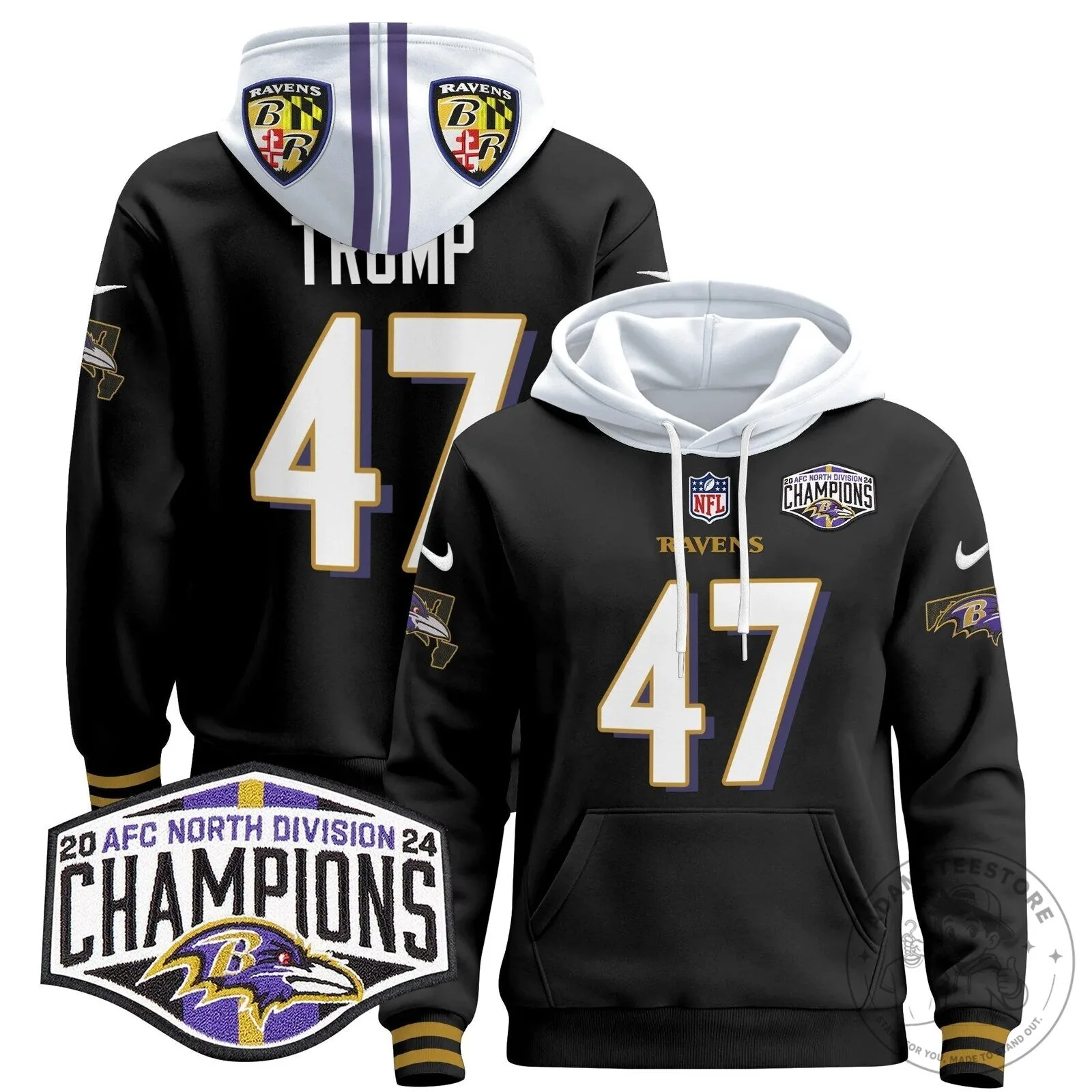 Baltimore Ravens AFC North Division Champions Henry 22 Hoodie 77 Baltimore Ravens AFC North Division Champions Henry 22 Hoodie