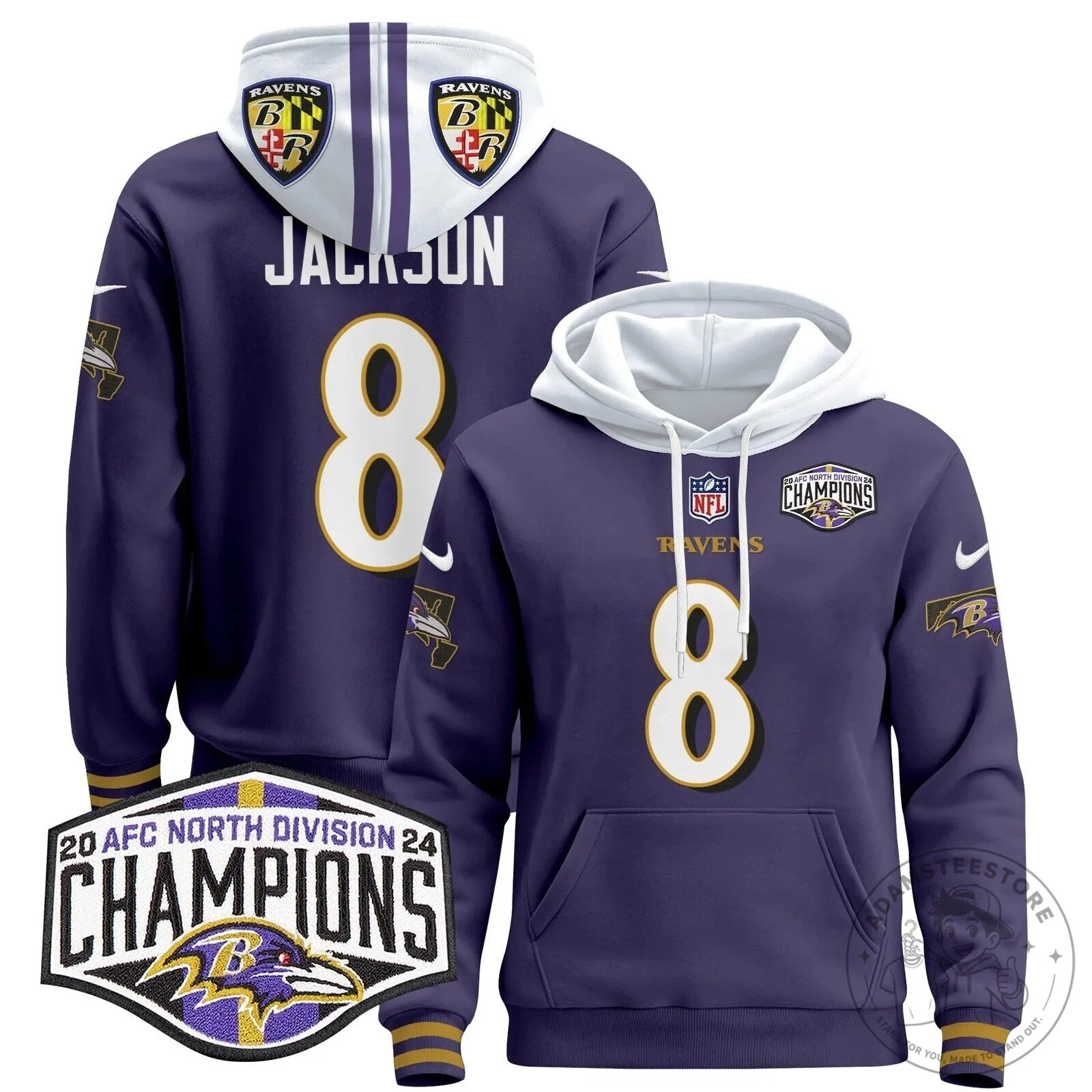 Baltimore Ravens AFC North Division Champions Henry 22 Hoodie 79 Baltimore Ravens AFC North Division Champions Henry 22 Hoodie
