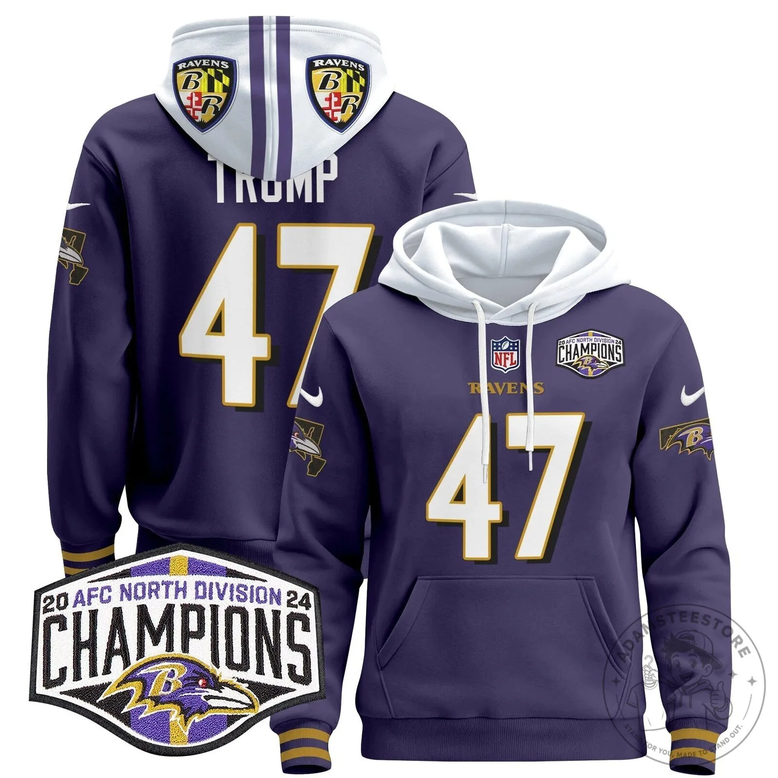 Baltimore Ravens AFC North Division Champions Henry 22 Hoodie 88 Baltimore Ravens AFC North Division Champions Henry 22 Hoodie
