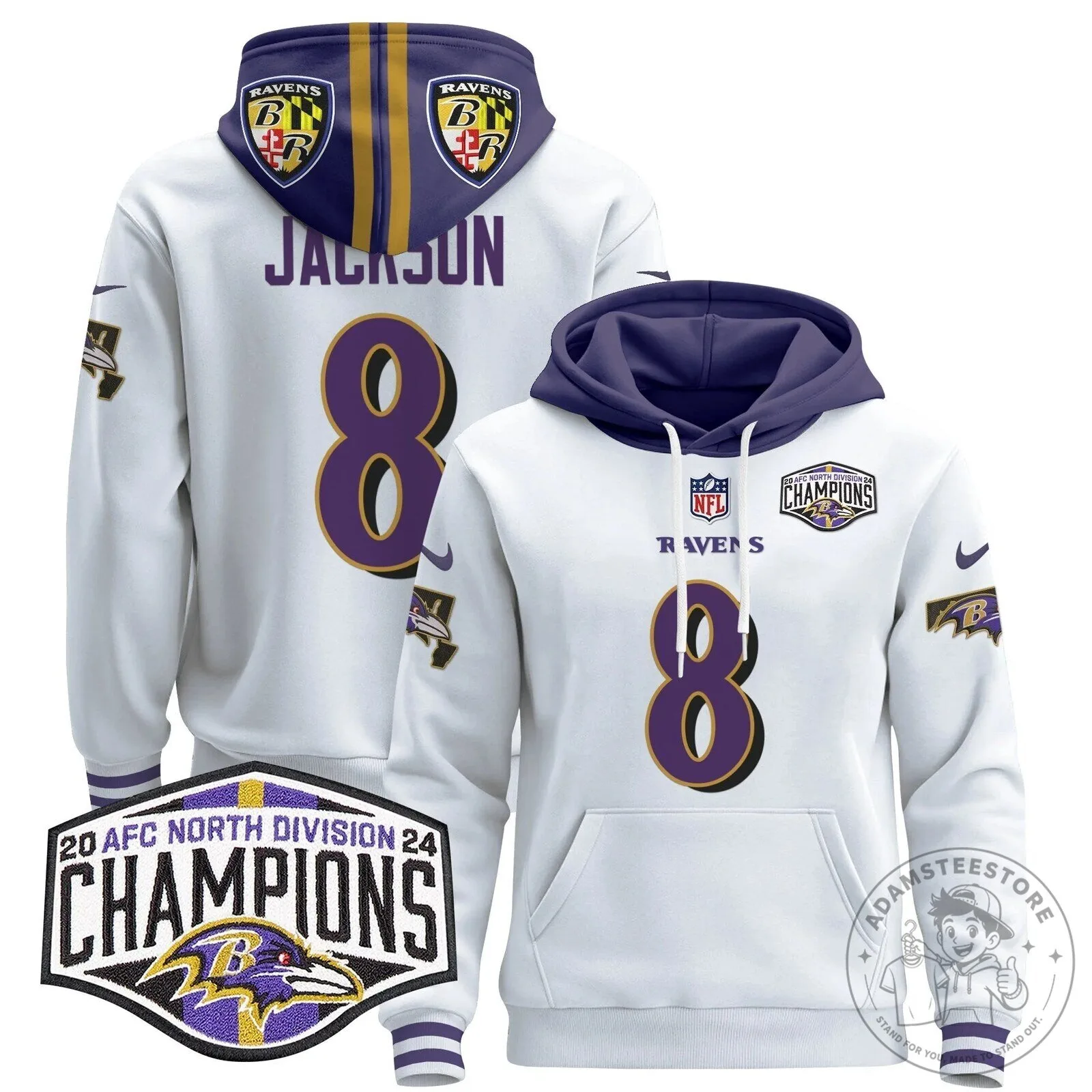 Baltimore Ravens AFC North Division Champions Henry 22 Hoodie 90 Baltimore Ravens AFC North Division Champions Henry 22 Hoodie