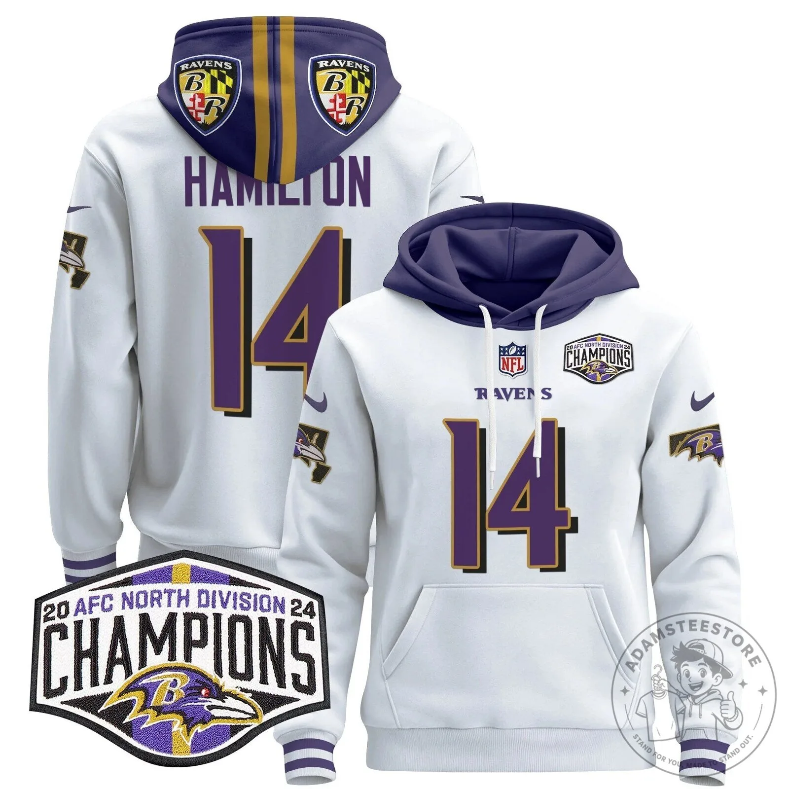 Baltimore Ravens AFC North Division Champions Henry 22 Hoodie 92 Baltimore Ravens AFC North Division Champions Henry 22 Hoodie