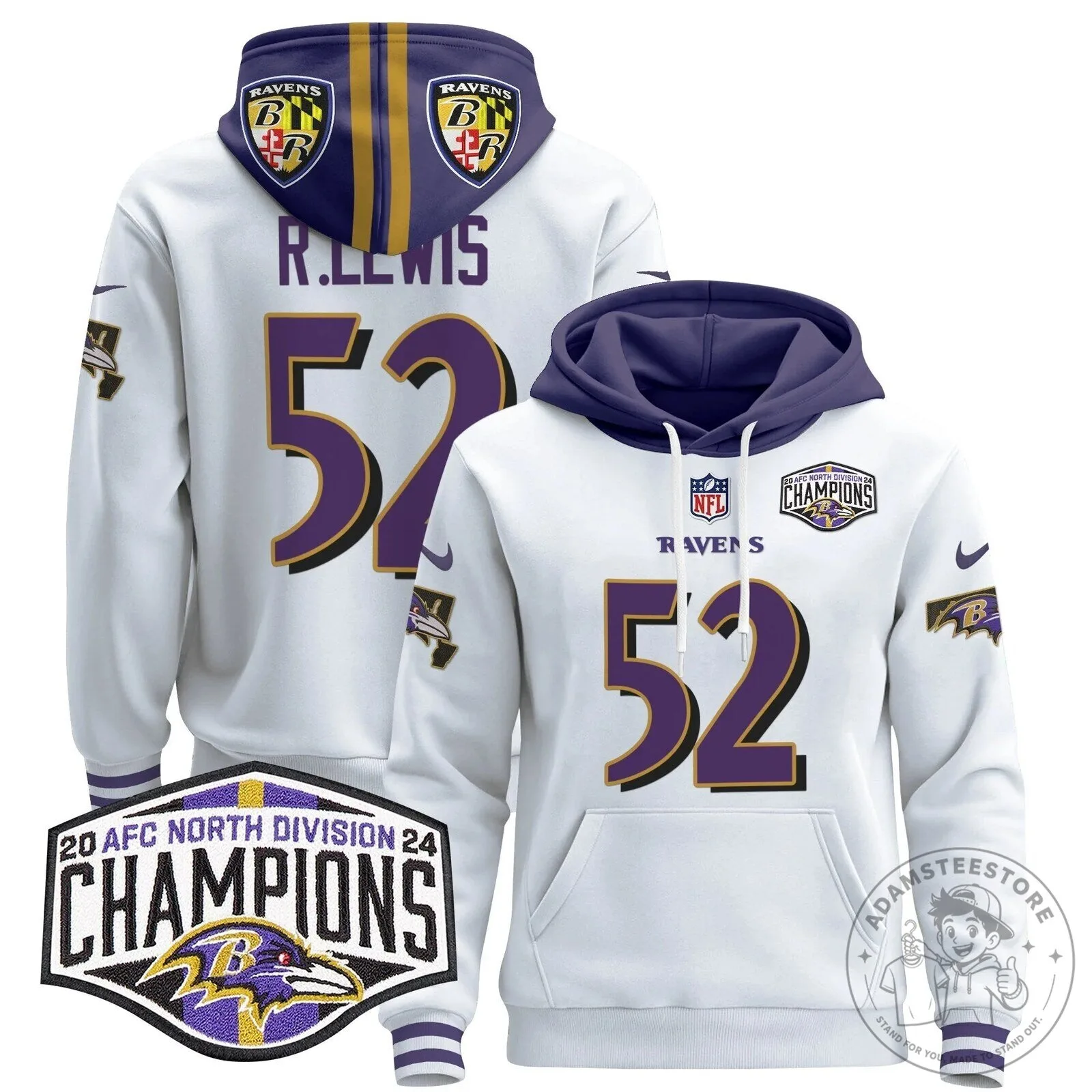 Baltimore Ravens AFC North Division Champions Henry 22 Hoodie 94 Baltimore Ravens AFC North Division Champions Henry 22 Hoodie