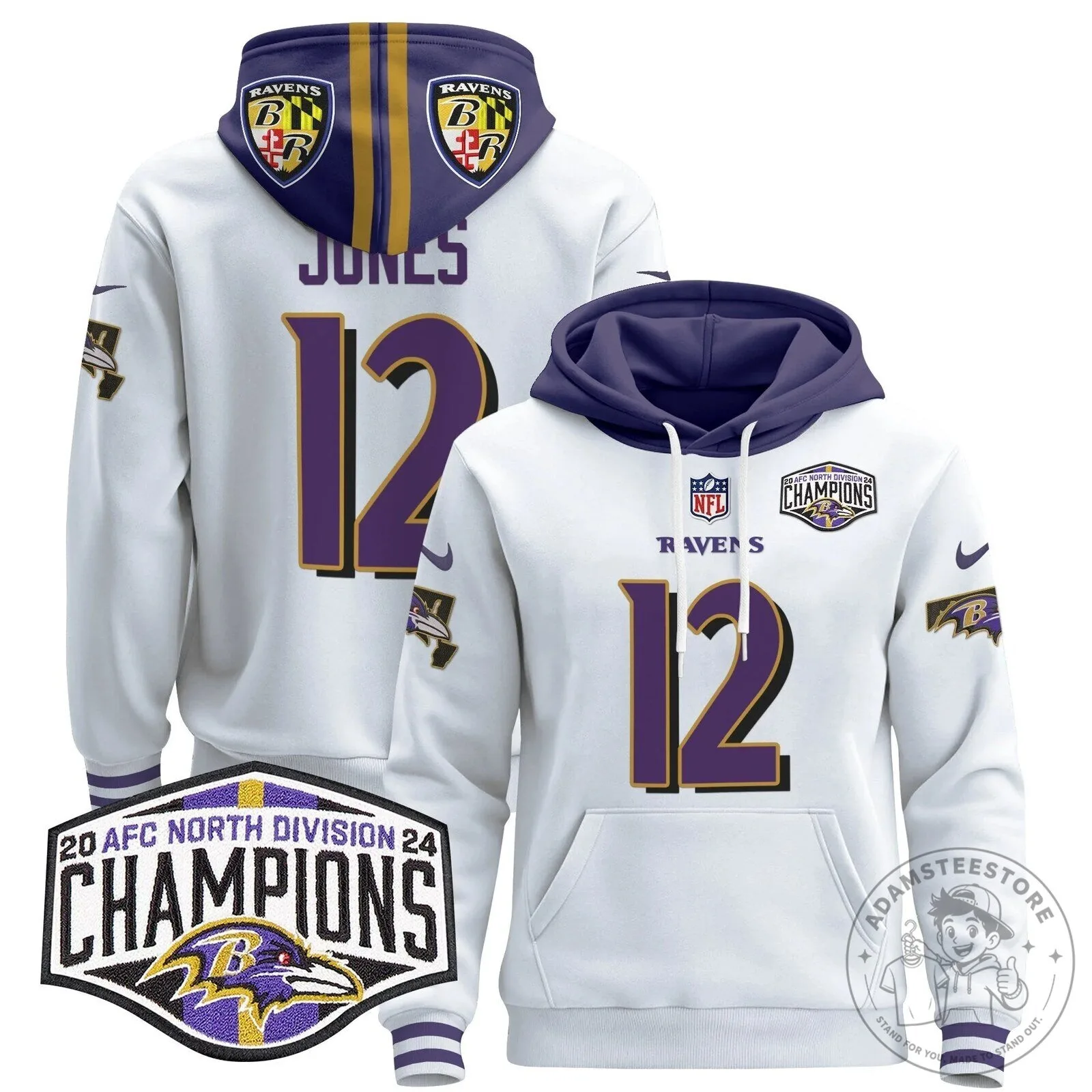 Baltimore Ravens AFC North Division Champions Henry 22 Hoodie 96 Baltimore Ravens AFC North Division Champions Henry 22 Hoodie