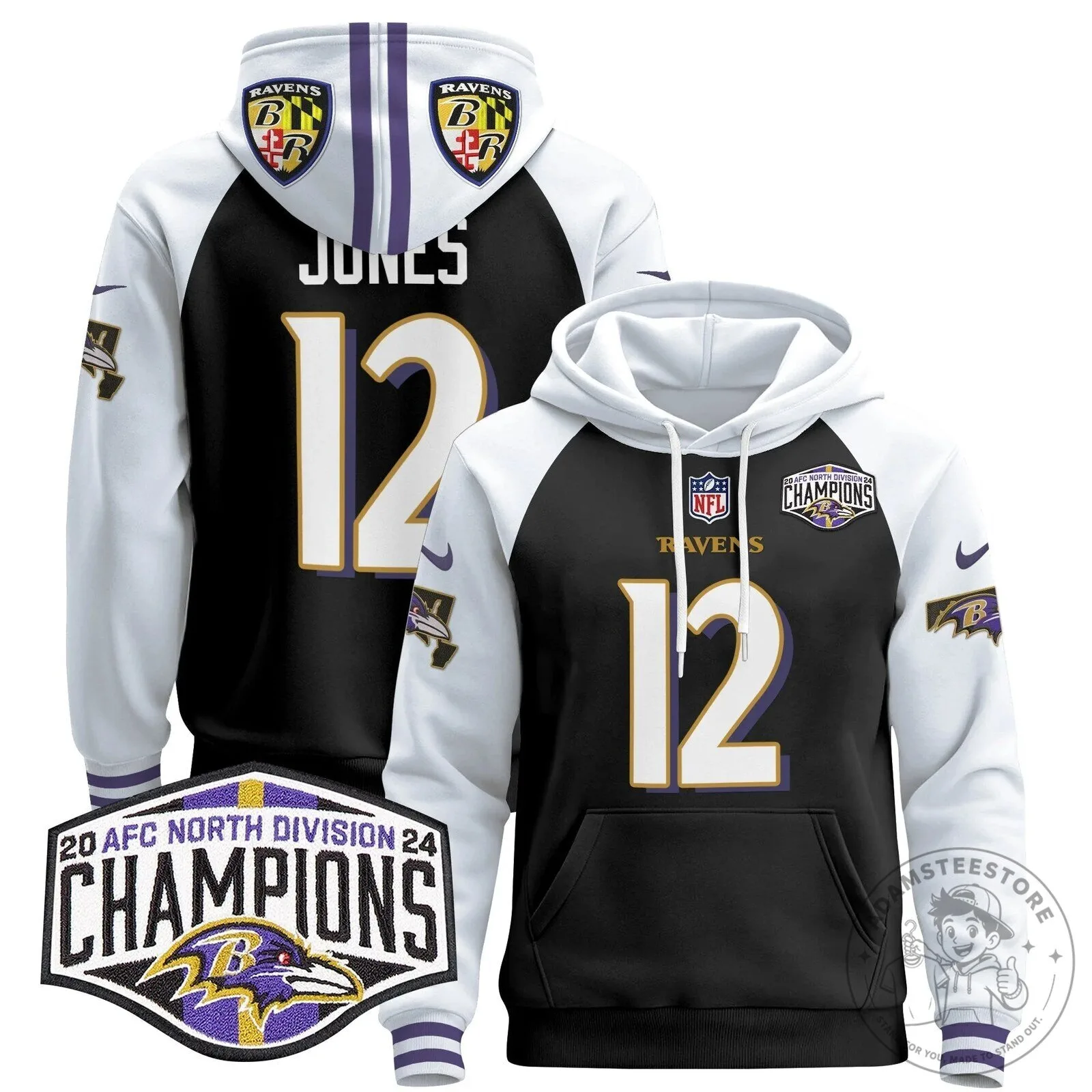 Baltimore Ravens AFC North Division Champions Henry 22 Hoodie 102 Baltimore Ravens AFC North Division Champions Henry 22 Hoodie