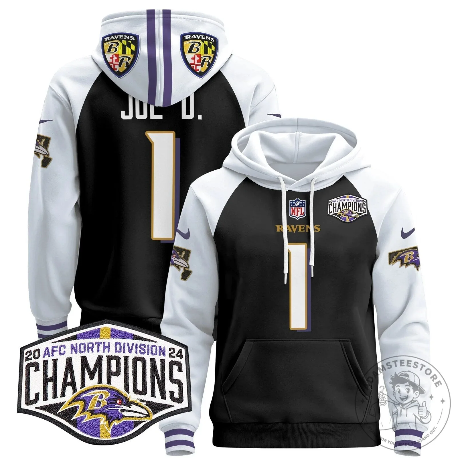 Baltimore Ravens AFC North Division Champions Henry 22 Hoodie 103 Baltimore Ravens AFC North Division Champions Henry 22 Hoodie