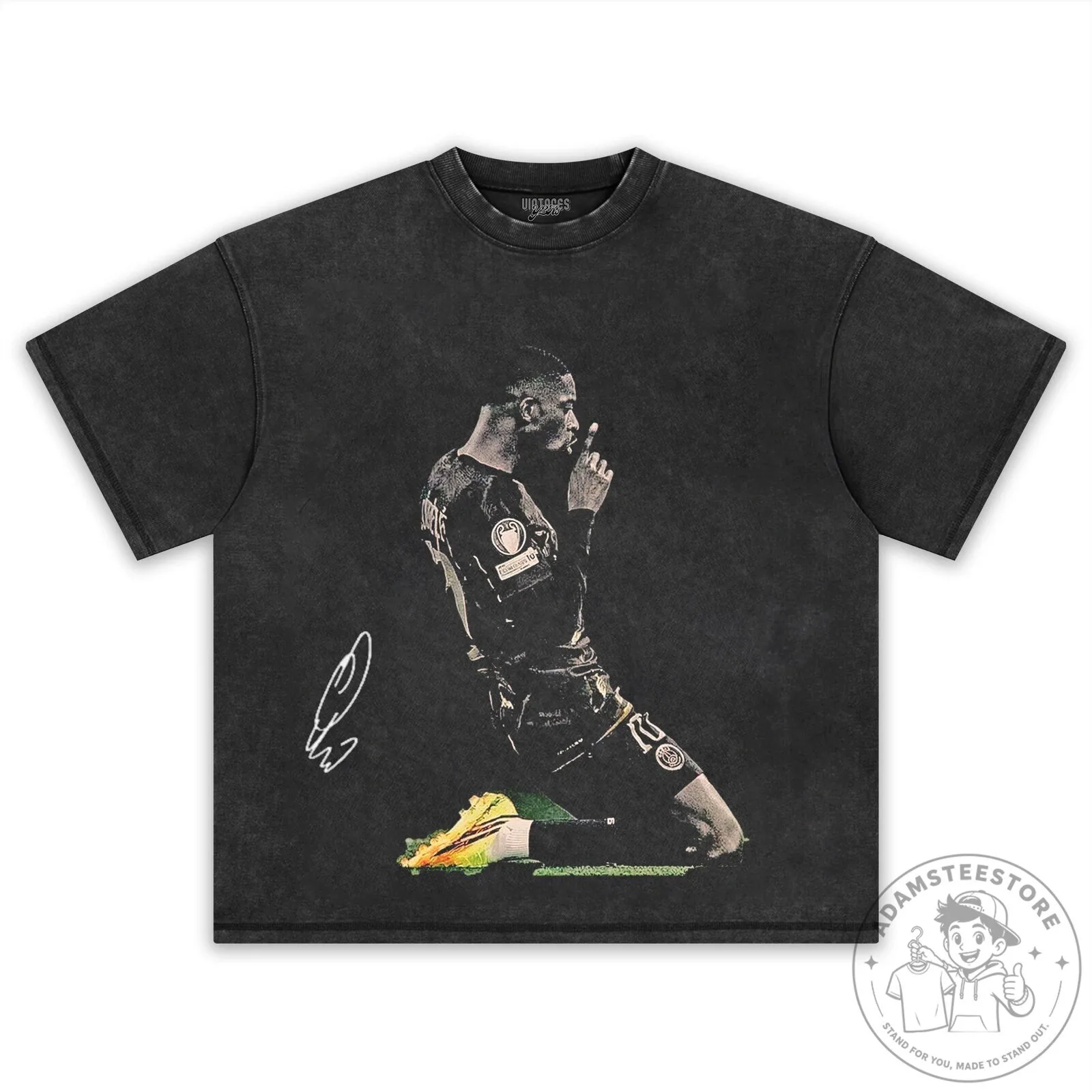 Ousmane Dembele Football Celebration Signature Black T-Shirt 12 Ousmane Dembele Football Celebration Signature Black T-Shirt