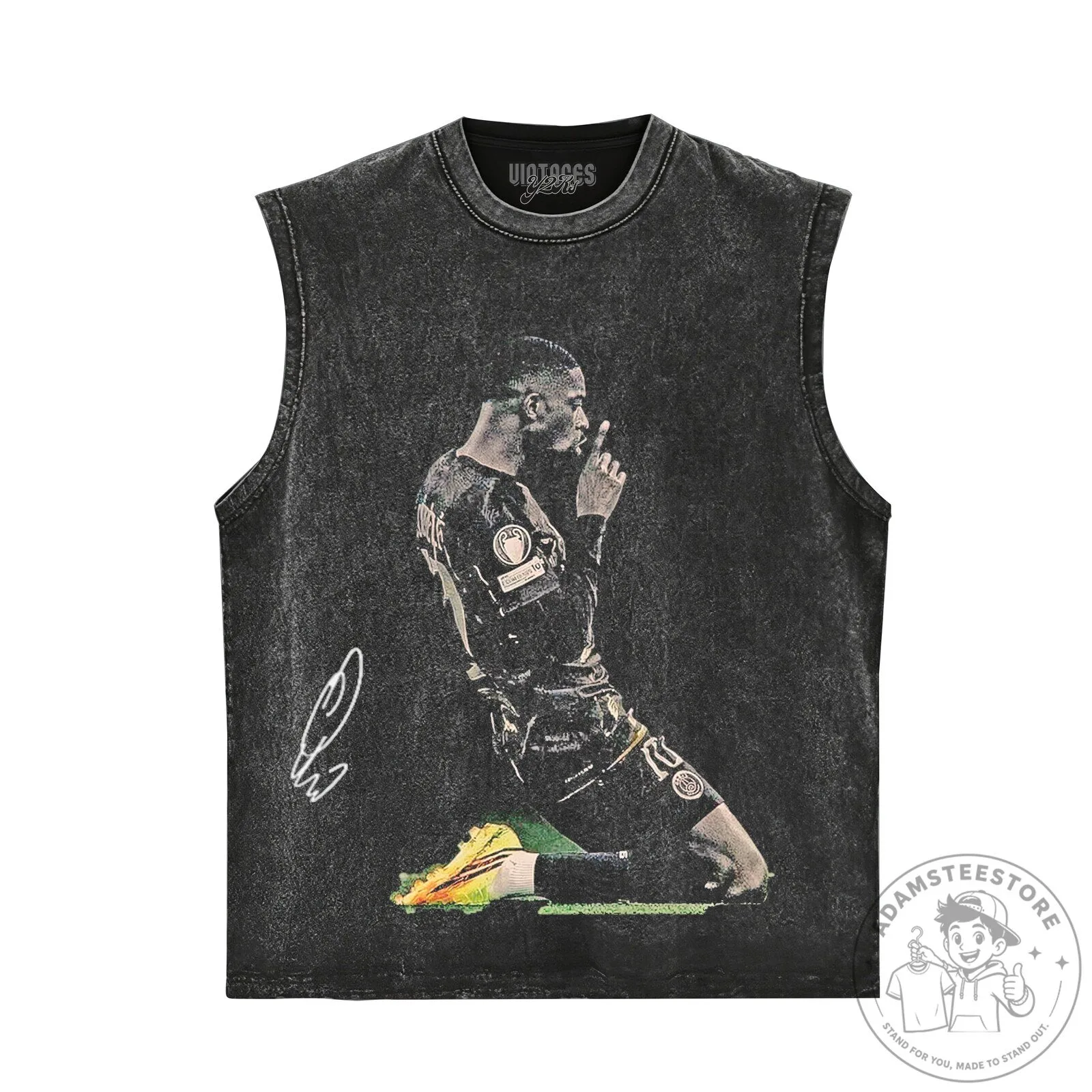 Ousmane Dembele Football Celebration Signature Black T-Shirt 13 Ousmane Dembele Football Celebration Signature Black T-Shirt