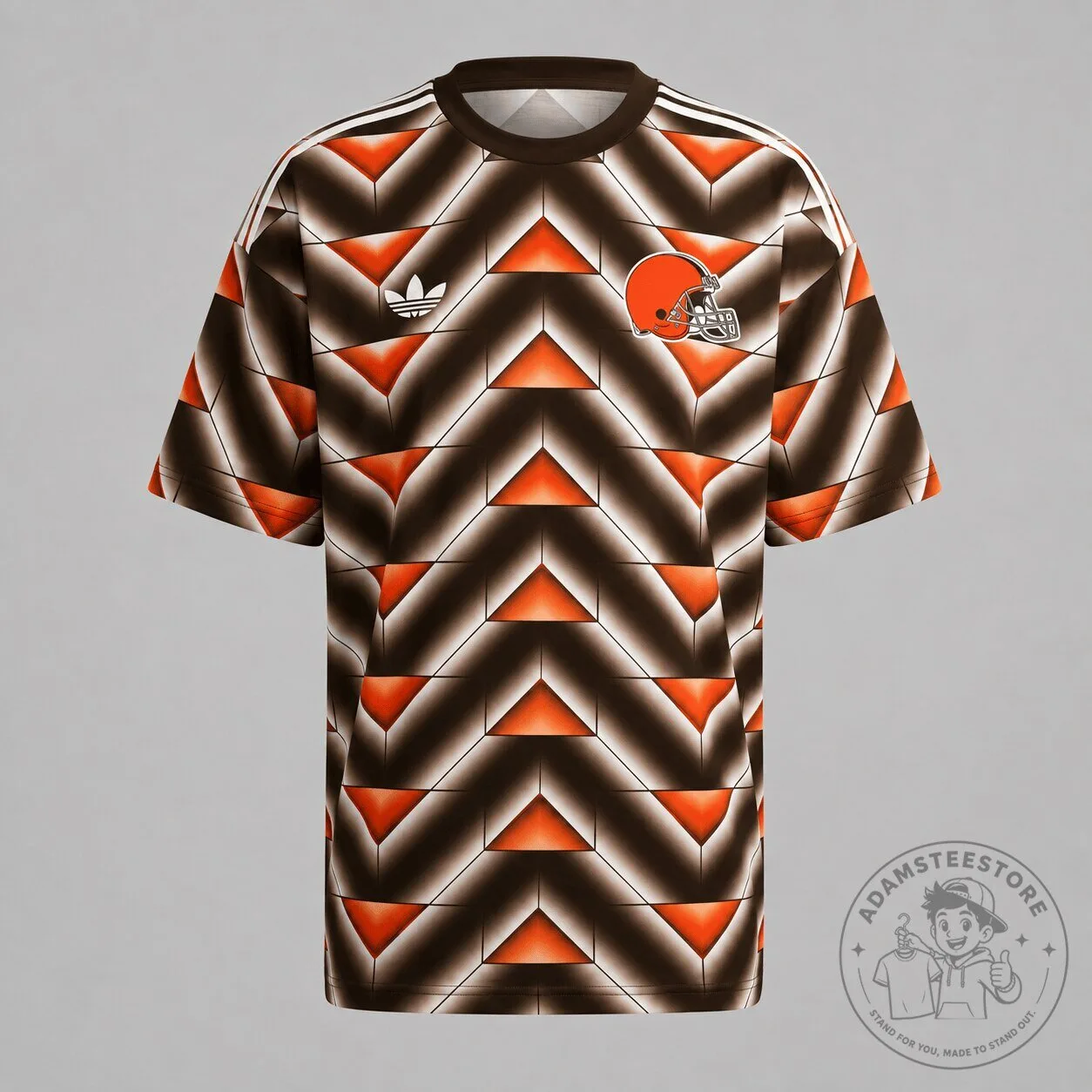 Cleveland Browns Retro Geometric Pattern Football Jersey