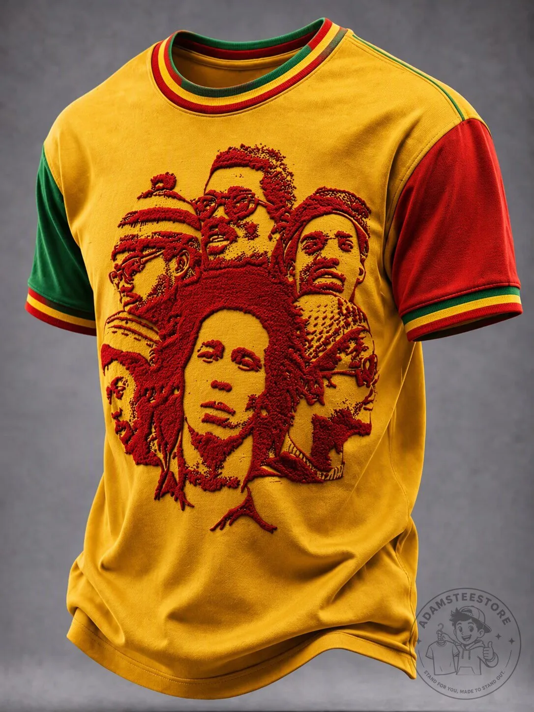 Bob Marley and The Wailers Reggae Music Band Yellow T-Shirt