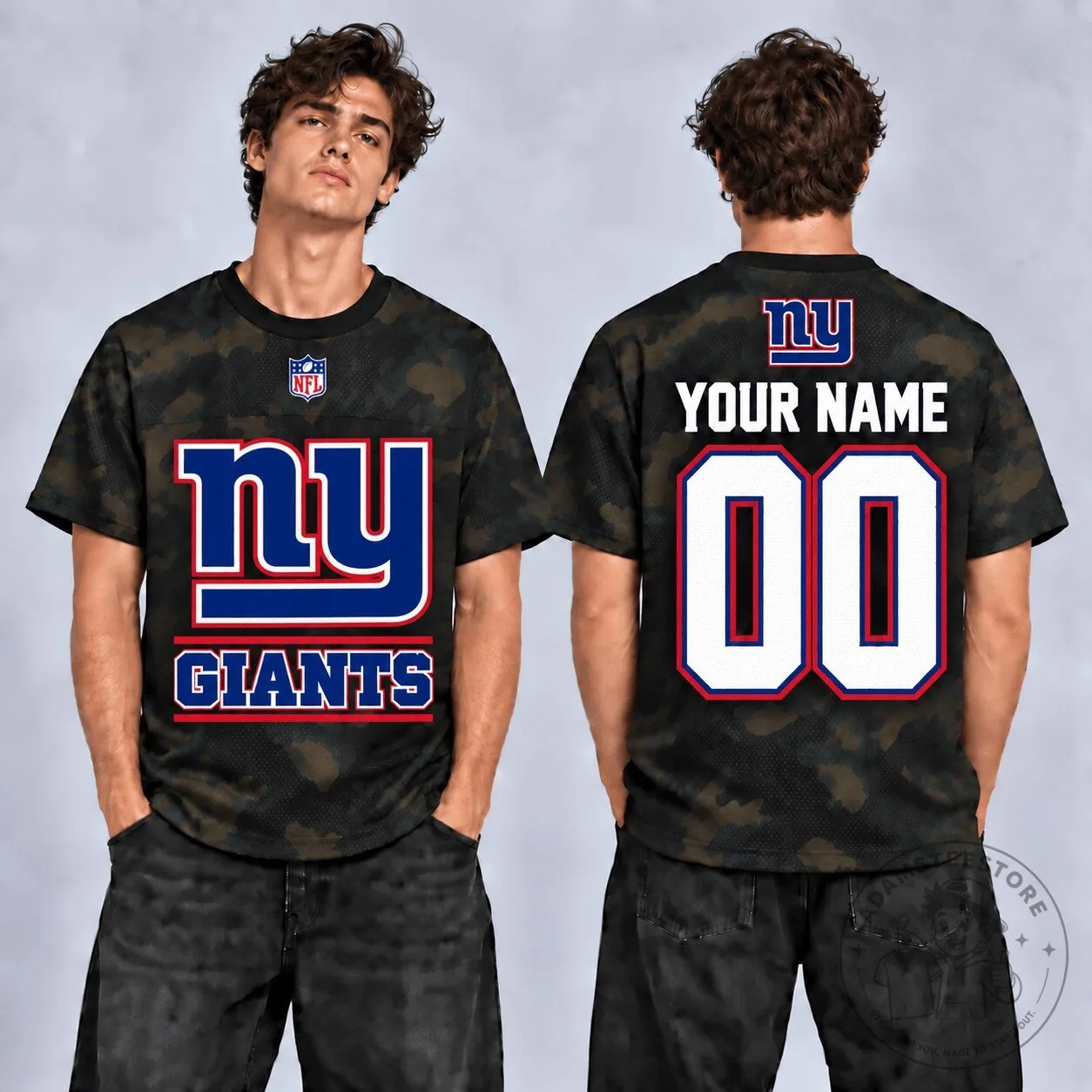 New York Giants Personalized Camouflage Football Jersey