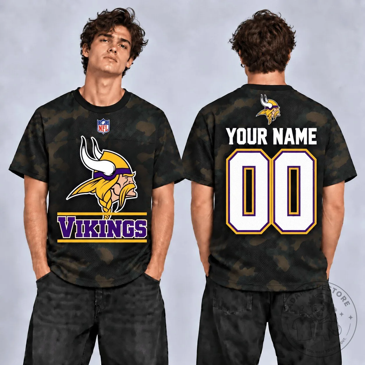 Minnesota Vikings Personalized Custom Name Number Camouflage Football Jersey
