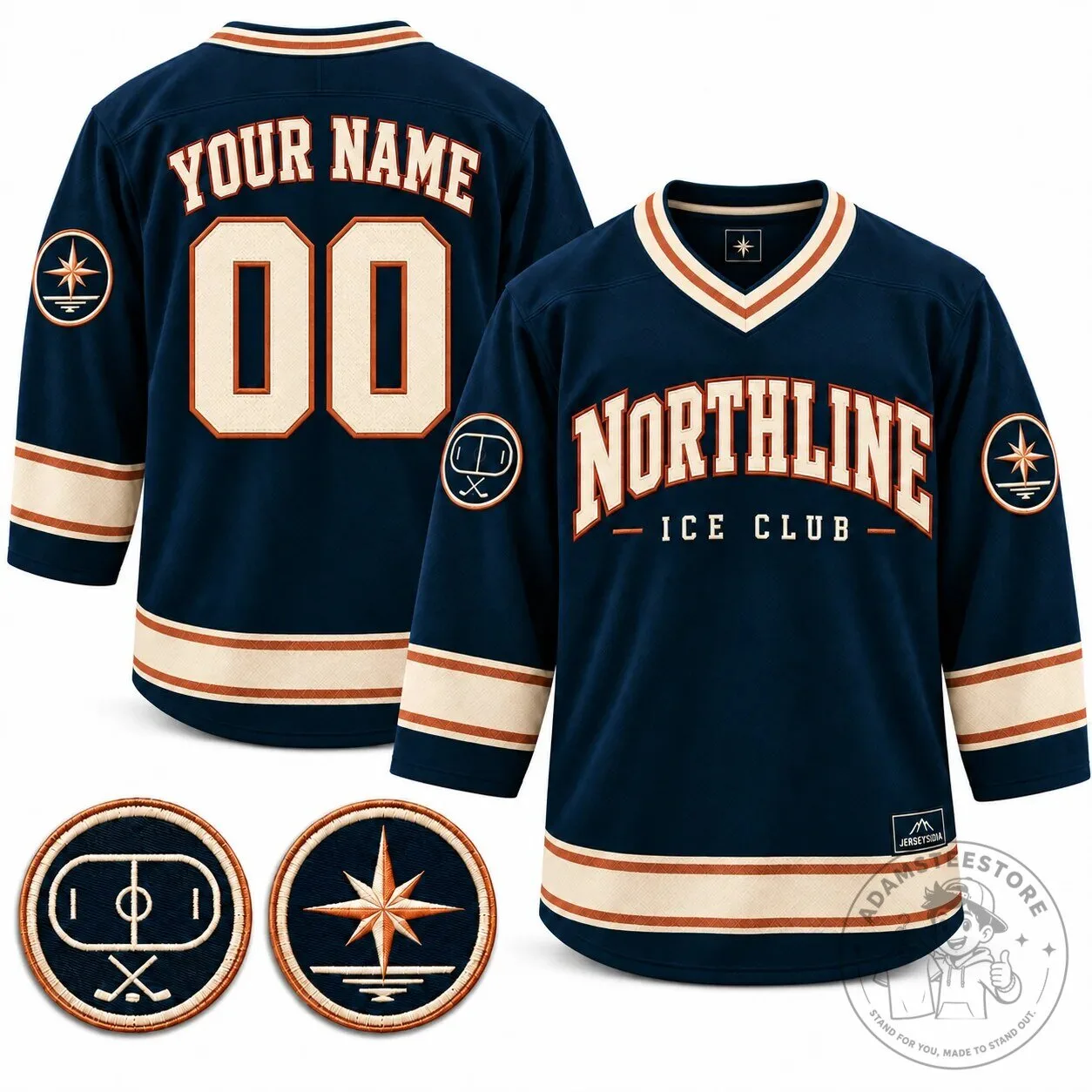 Northline Ice Club Custom Hockey Jersey with Name and Number Print
