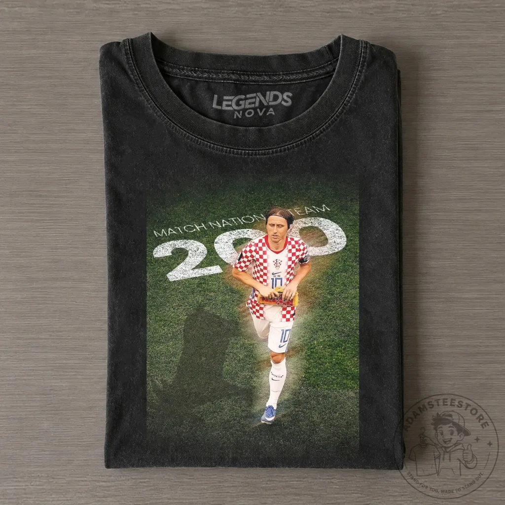 Croatia Luka Modrić Soccer Player Graphic T-Shirt