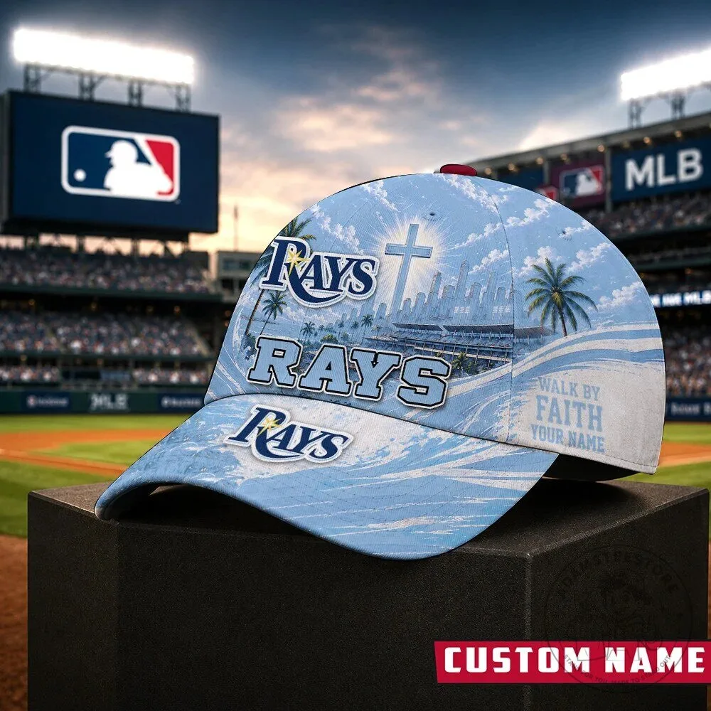 Tampa Bay Rays Baseball Team Faith Skyline Custom Name Cap Hat