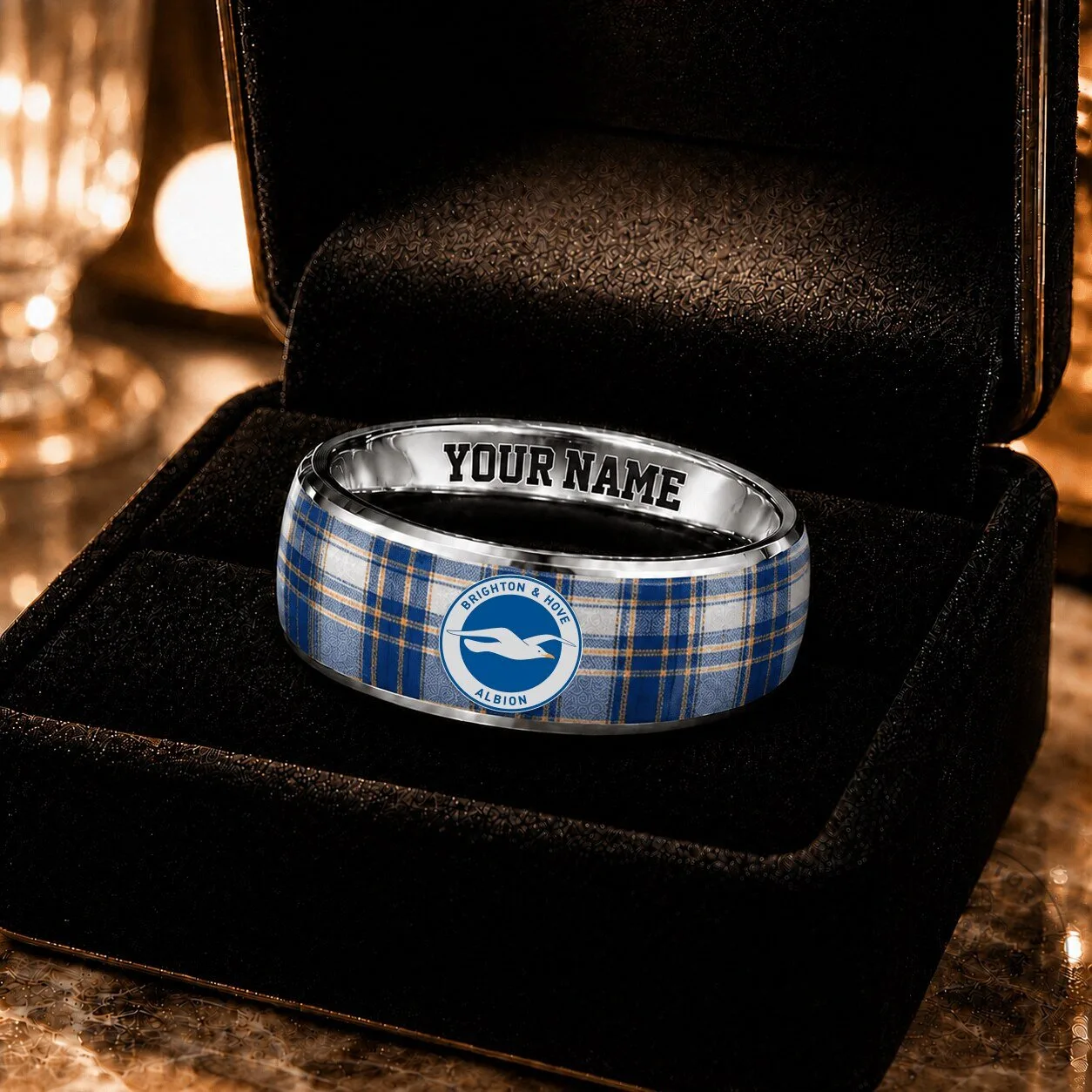 Brighton & Hove Albion Football Club Custom Name Ring