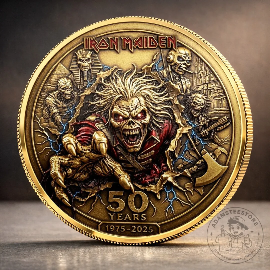 Iron Maiden 50th Anniversary Eddie The Trooper Commemorative Coin