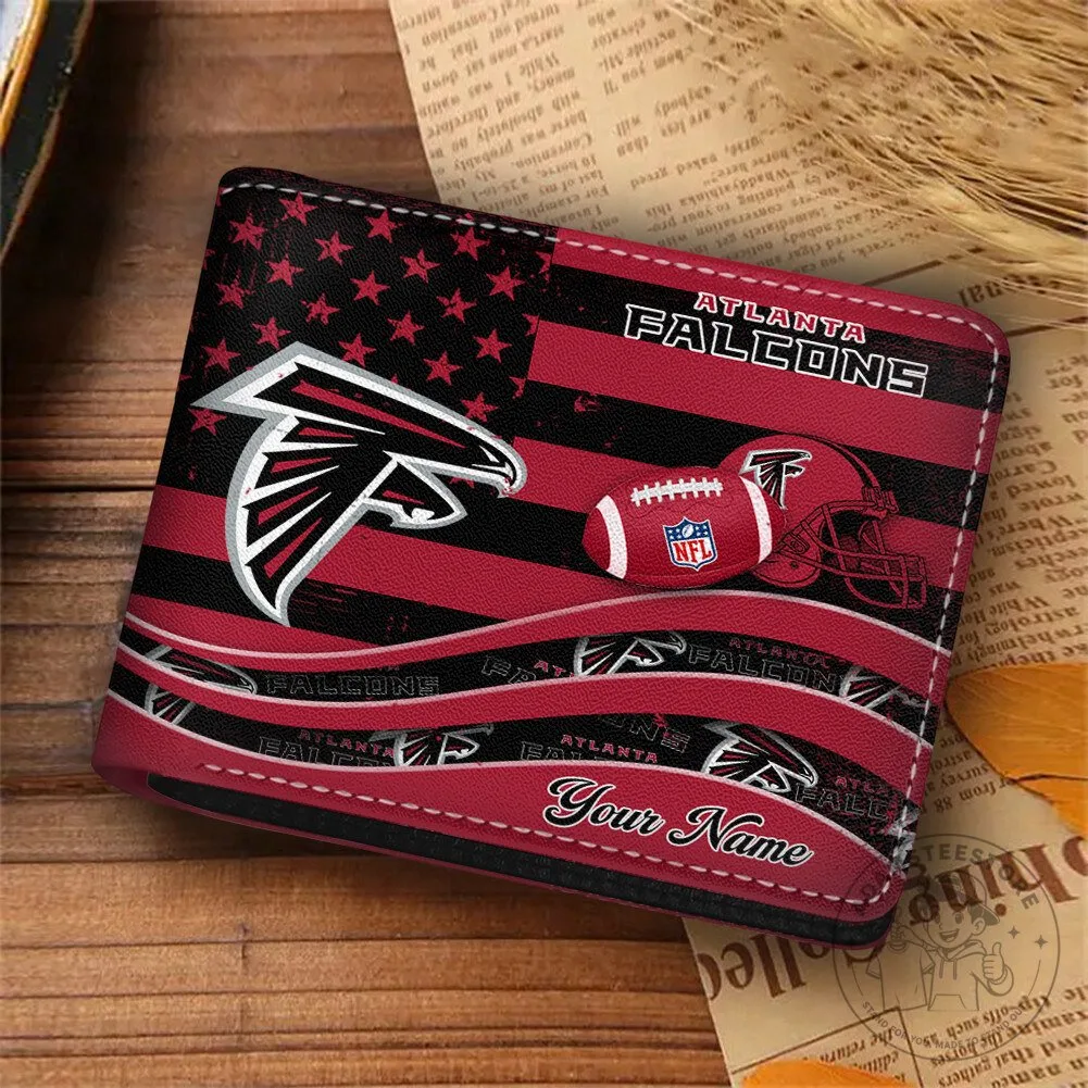 Atlanta Falcons National Football League Personalized American Flag Wallet