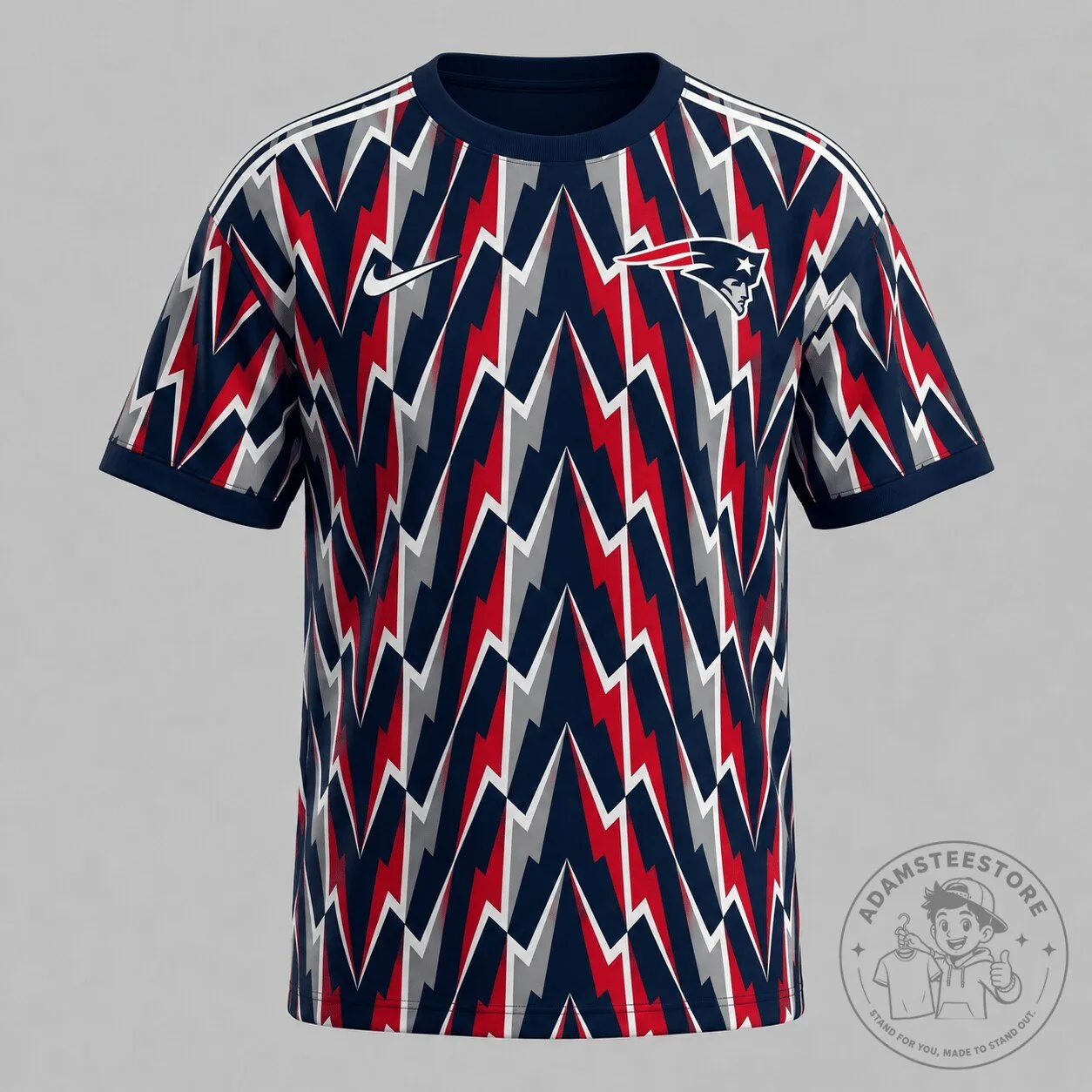 New England Patriots Lightning Graphic Retro Sports T-Shirt