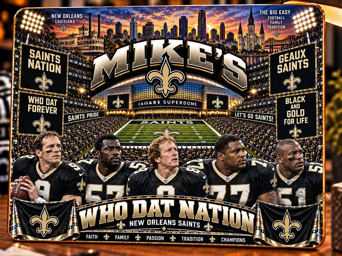 New Orleans Saints Who Dat Nation Football Team Wall Art Plaque