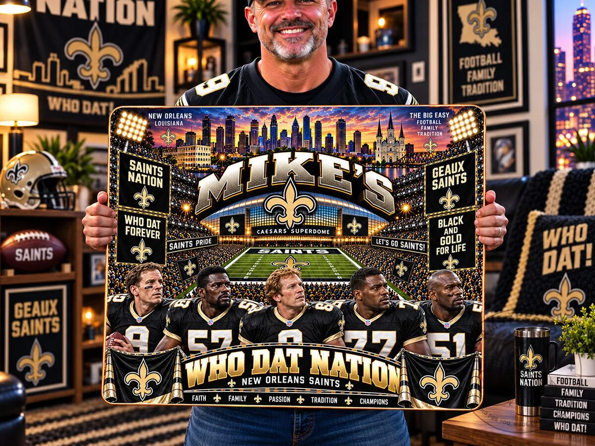 New Orleans Saints Who Dat Nation Football Team Wall Art Plaque 6 New Orleans Saints Who Dat Nation Football Team Wall Art Plaque