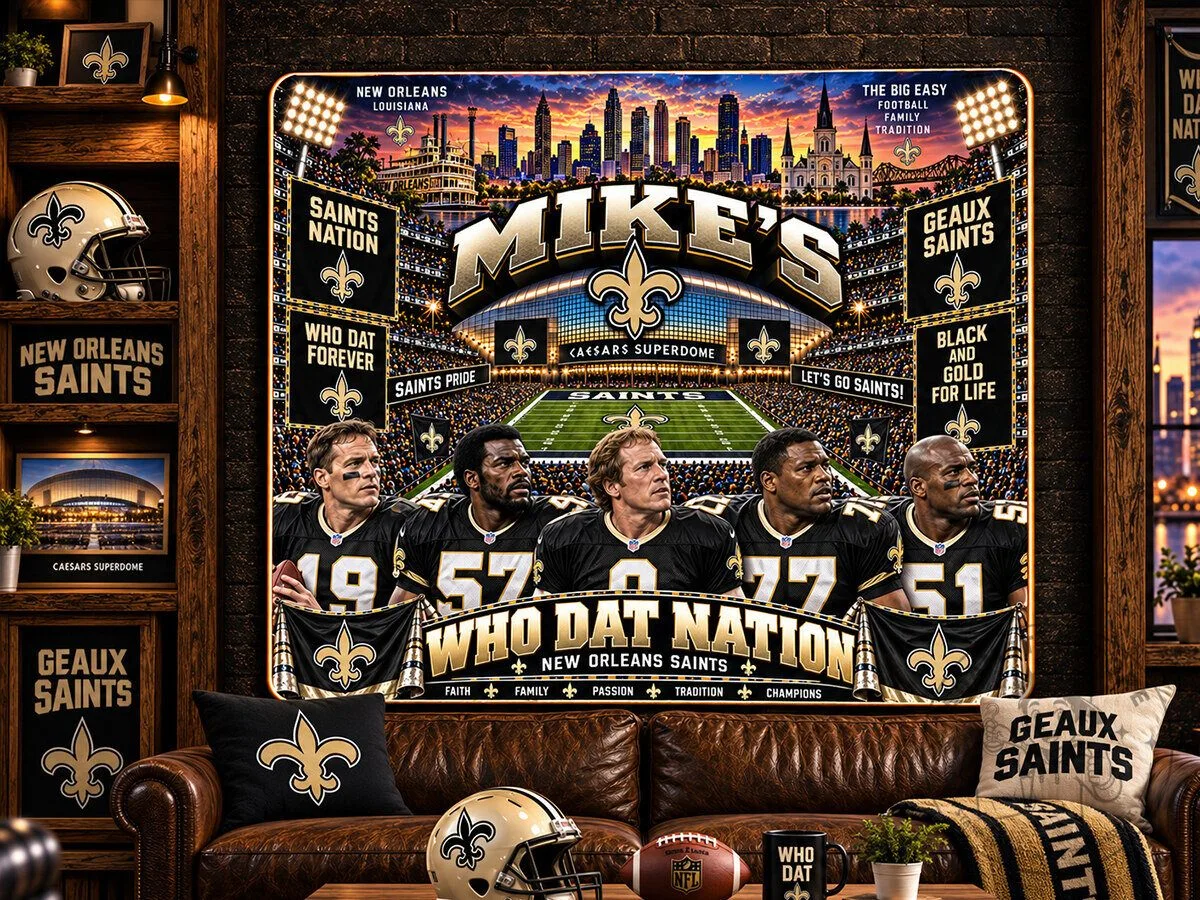 New Orleans Saints Who Dat Nation Football Team Wall Art Plaque 7 New Orleans Saints Who Dat Nation Football Team Wall Art Plaque