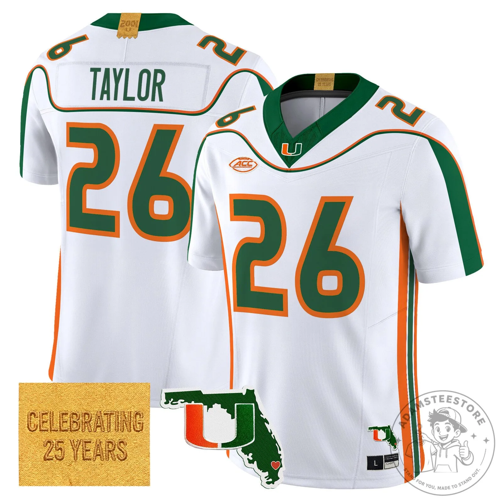 Miami Hurricanes Sean Taylor 2001 Throwback Vapor Limited Football Jersey