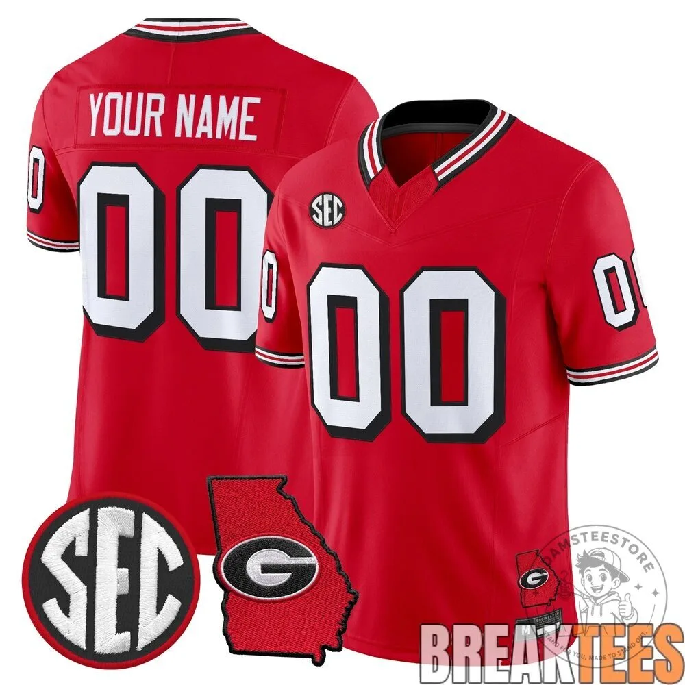 Georgia Bulldogs 1995 Throwback Limited Custom Football Jersey