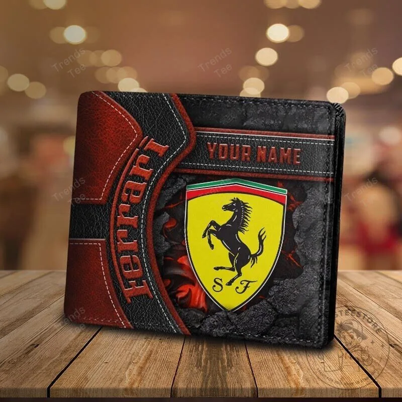 Ferrari Scuderia Racing Team Personalized Leather Wallet