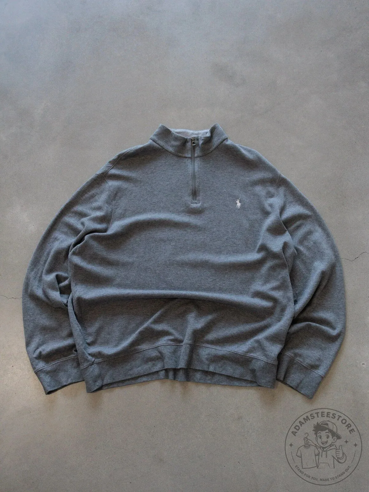 Polo Ralph Lauren Grey Quarter Zip Pullover Sweatshirt for Men