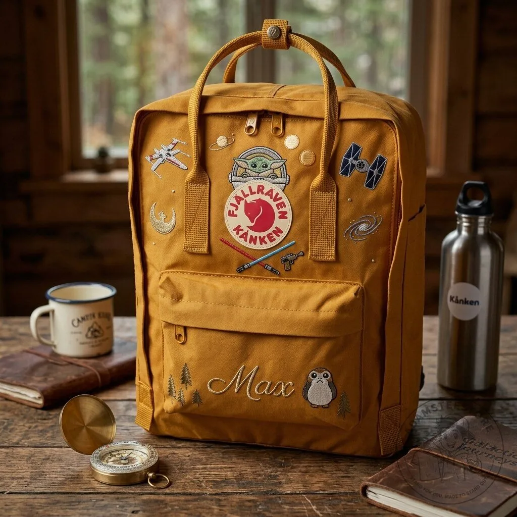 Star Wars The Mandalorian Grogu Embroidered Kanken Backpack