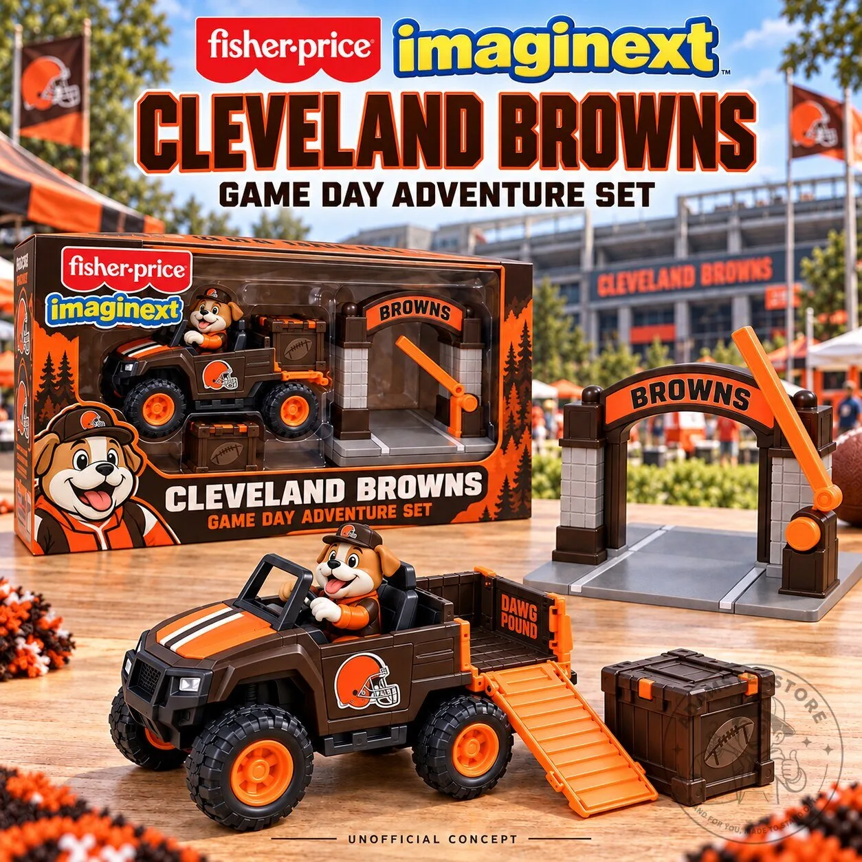 Fisher-Price Imaginext Cleveland Browns Game Day Adventure Toy Set