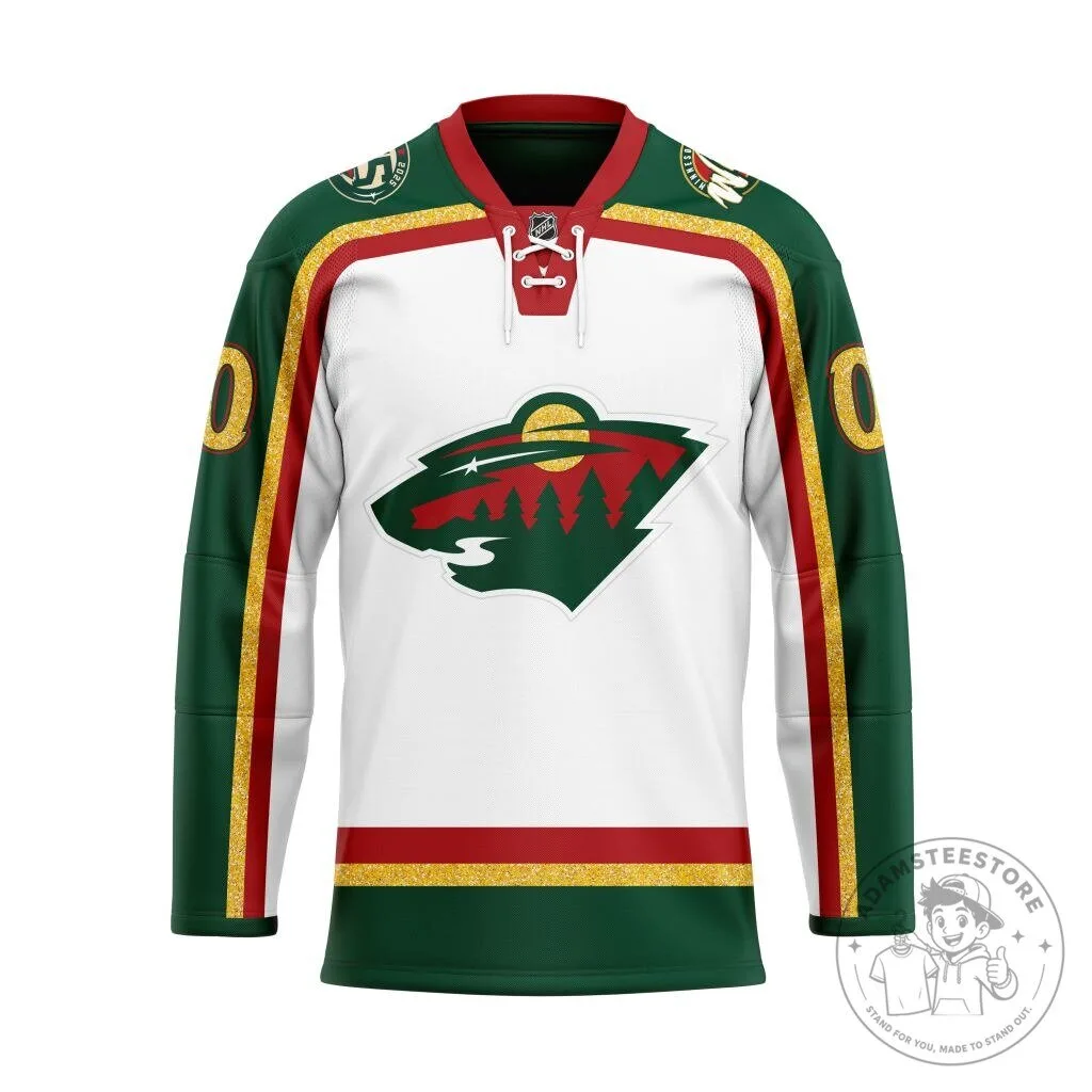 Minnesota Wild Personalized 2025/26 White 25th Anniversary Lace Hockey Jersey