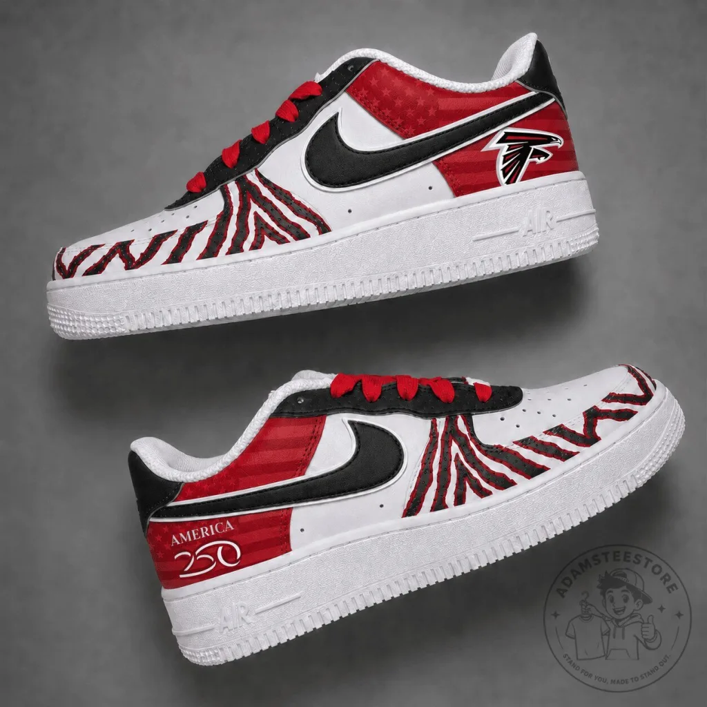 Atlanta Falcons NFL 250 Years Of Freedom Custom Air Force 1 Shoes