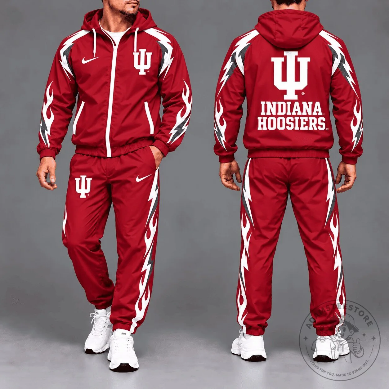 Indiana Hoosiers NCAA Elevate Performance Full-Zip Hooded Jacket