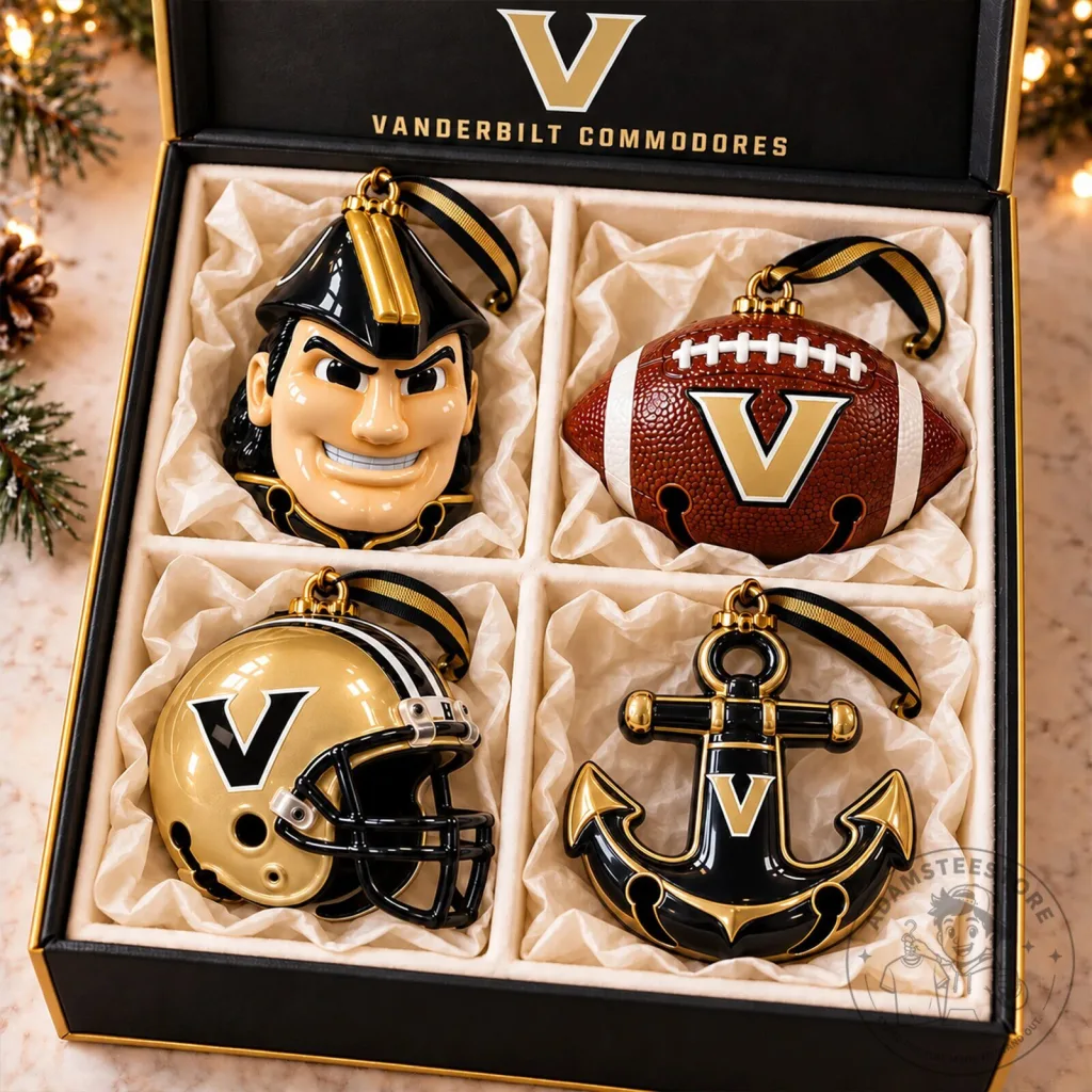 Vanderbilt Commodores Christmas Bell Ornament Set Vanderbilt Commodores Christmas Bell Ornament Set