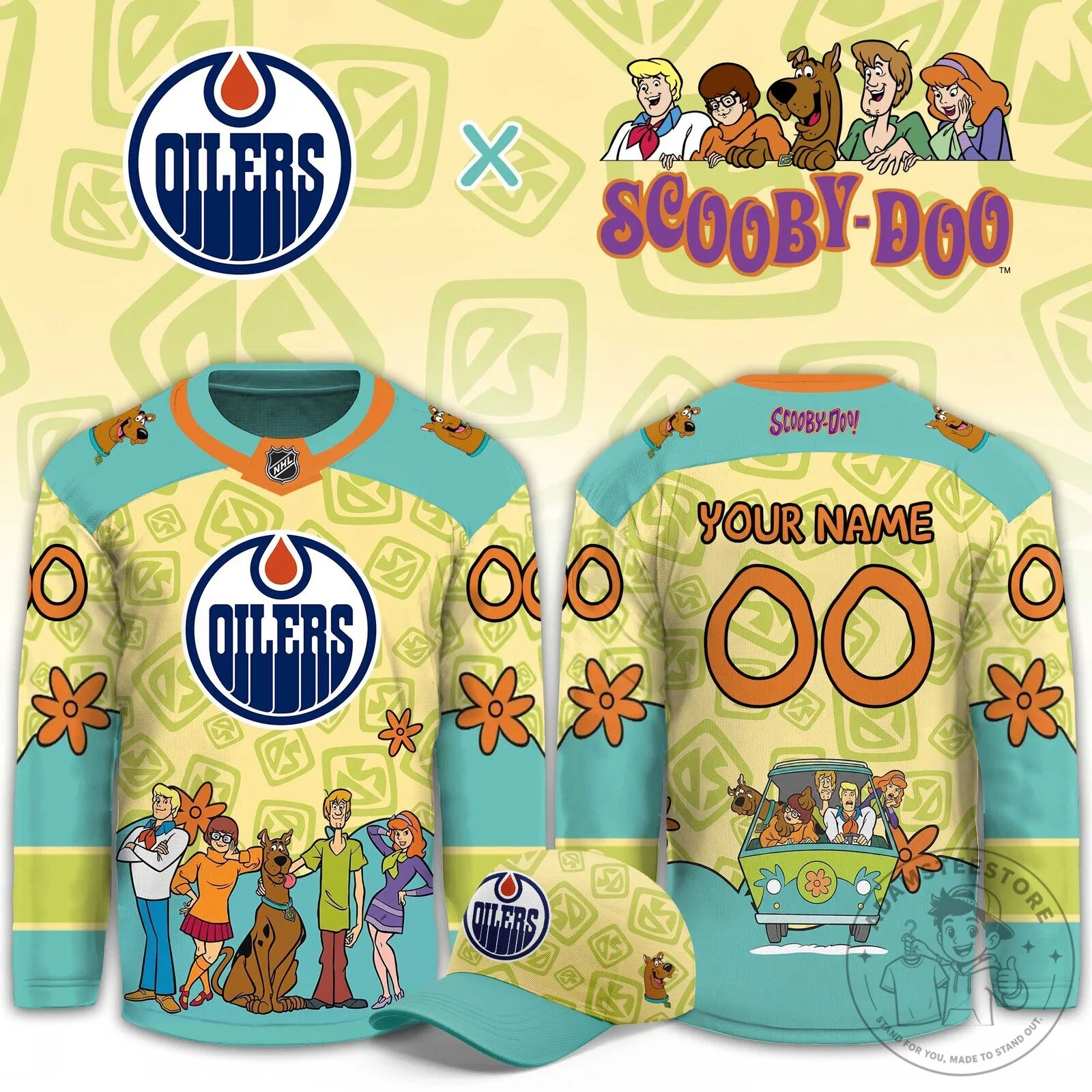 Edmonton Oilers Scooby-Doo Night Limited Edition Custom Hockey Jersey