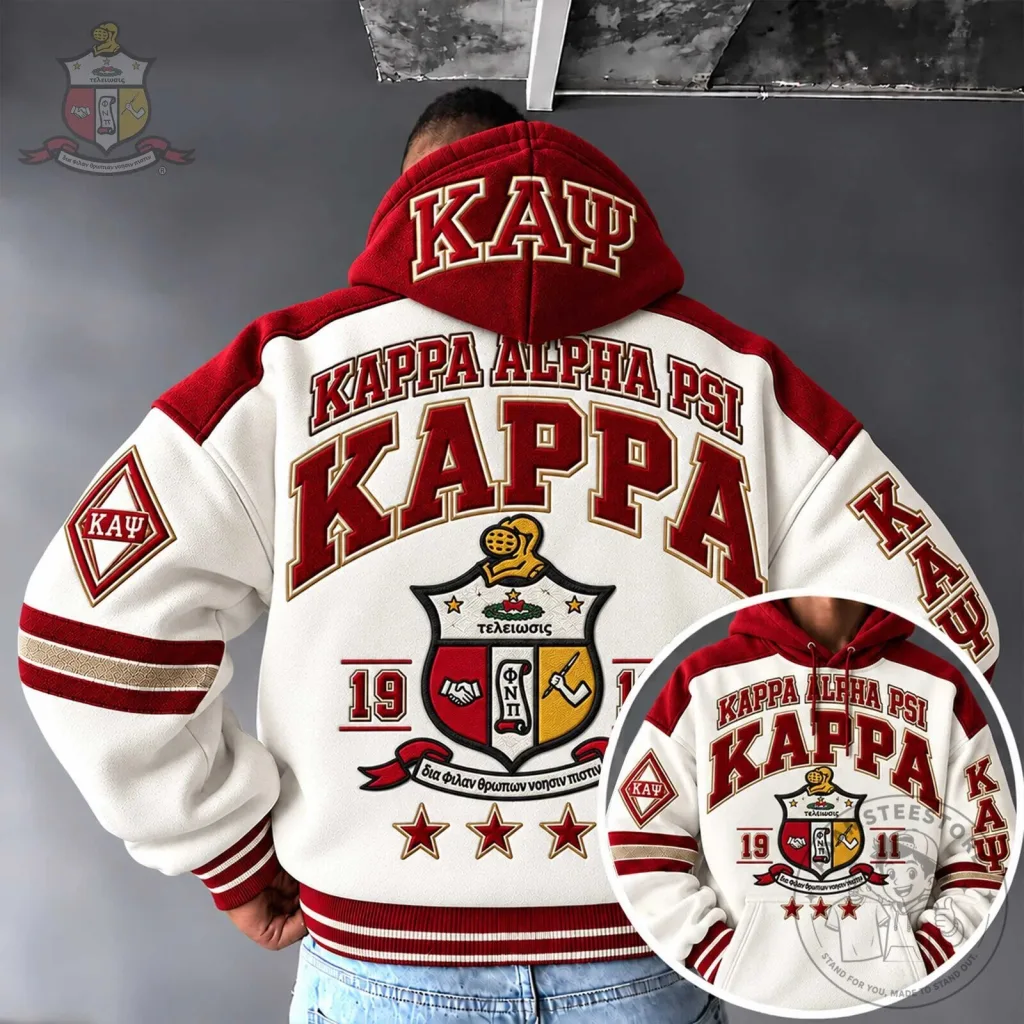 Kappa Alpha Psi Fraternity Greek Letterman Hoodie Kappa Alpha Psi Fraternity Greek Letterman Hoodie