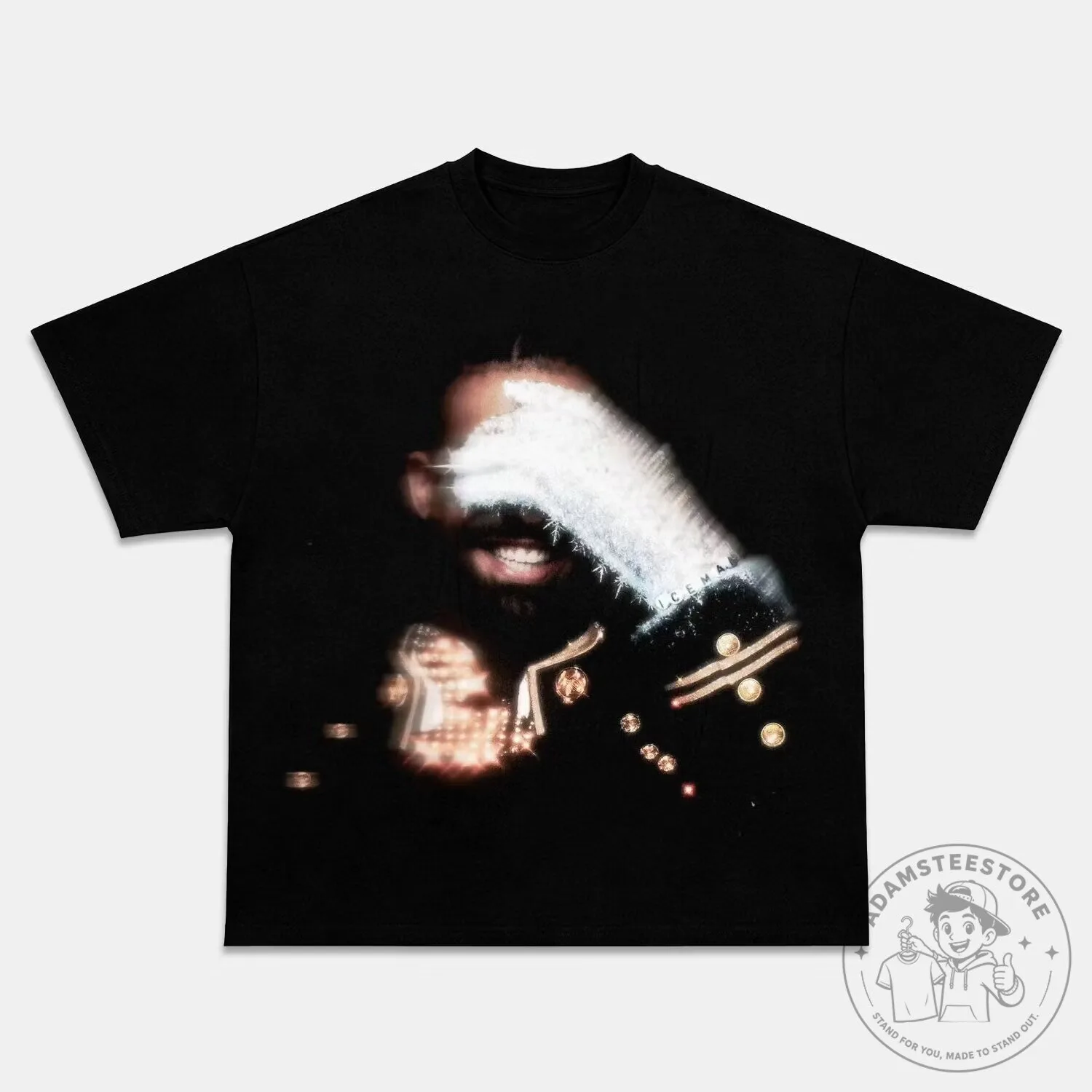 Black T-Shirt with Graphic Art of Drake's Iceman Album Cover 2026