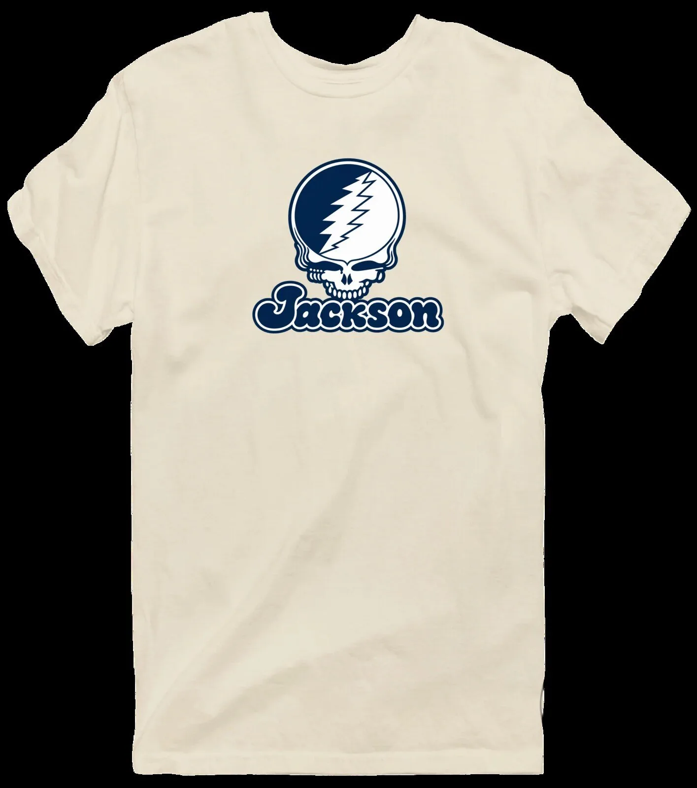 Bo Jackson Grateful Dead Steal Your Face Skull Logo Cream T-Shirt
