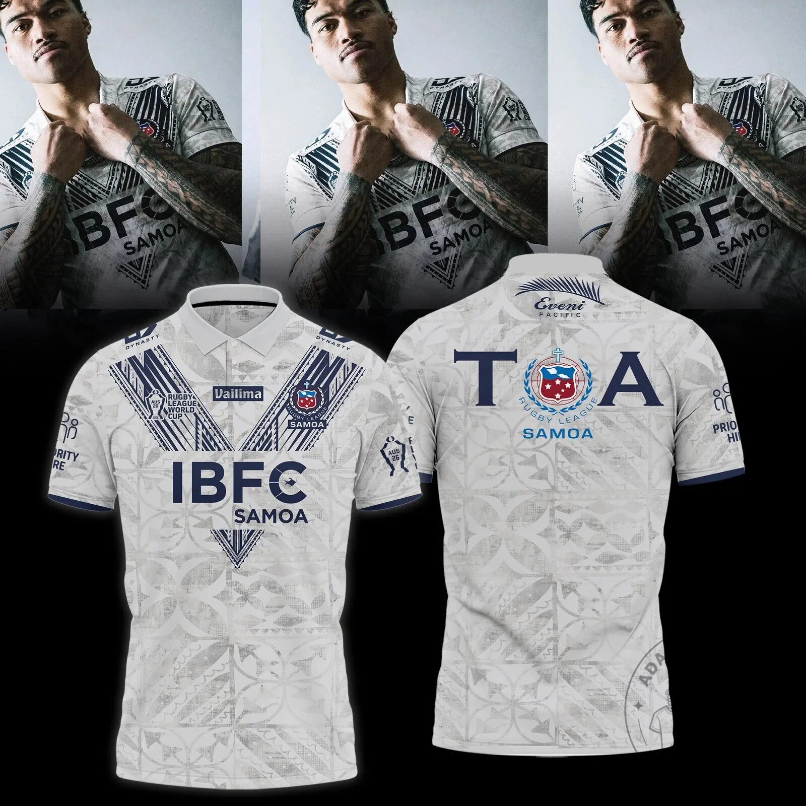 Men's and Women's Polo Shirt for Toa Samoa Rugby League World Cup