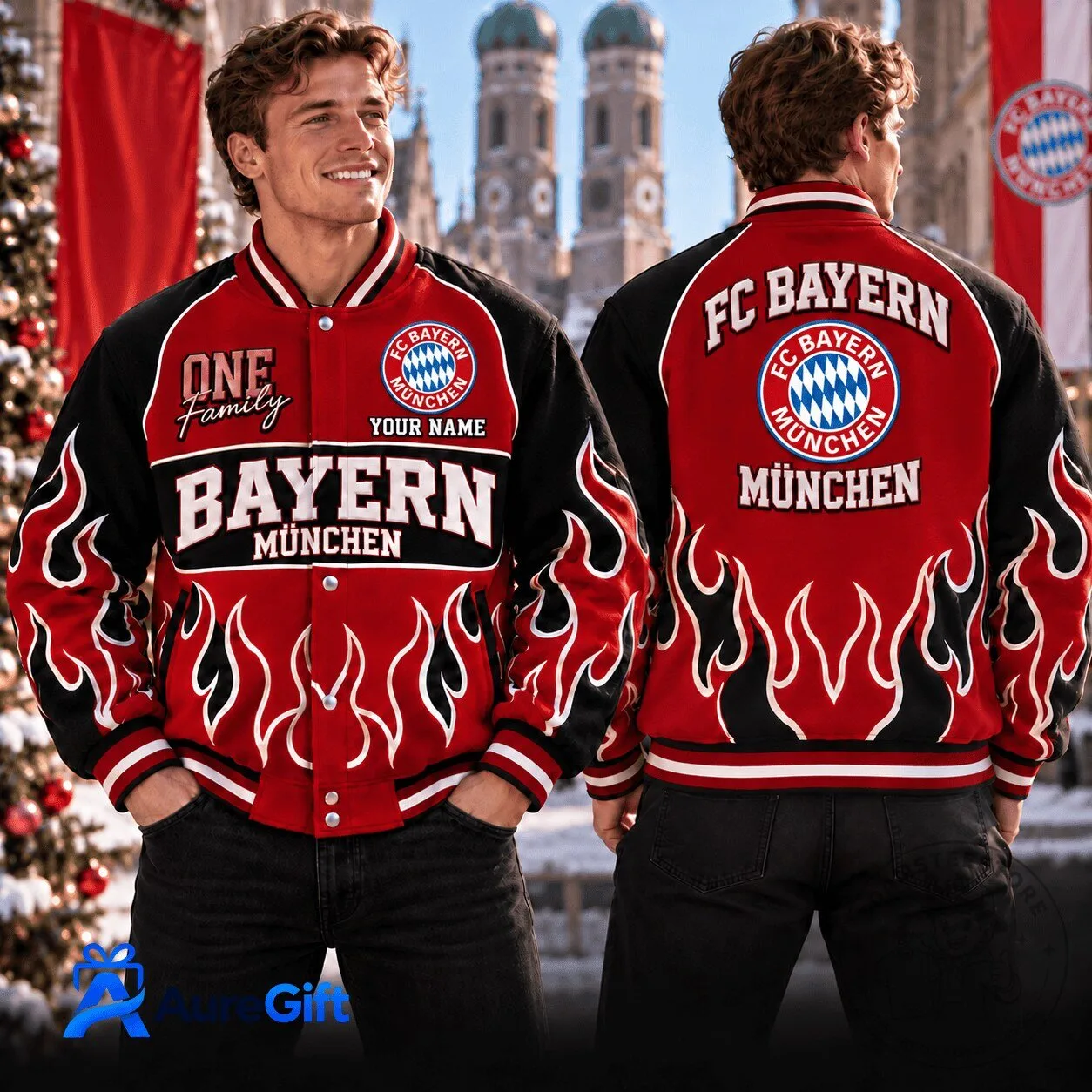 Bayern Munich FC Bayern München Flame Varsity Jacket