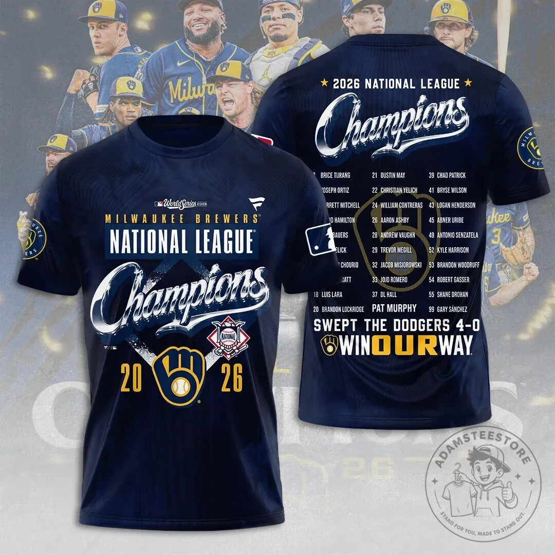 Milwaukee Brewers Fan T-Shirt - 2026 National League Champions Baseball Merchandise