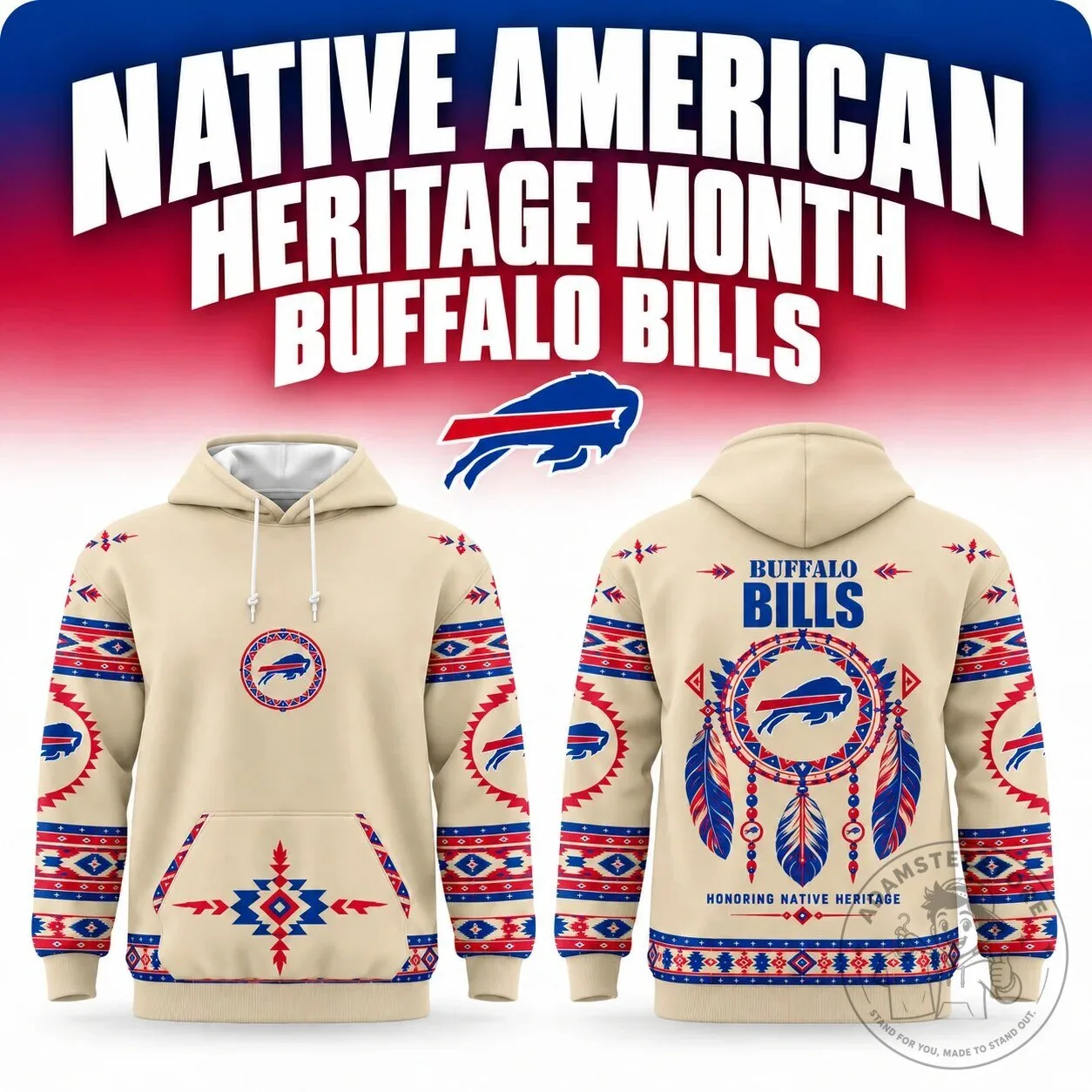Buffalo Bills Native American Heritage Month Dreamcatcher Hoodie