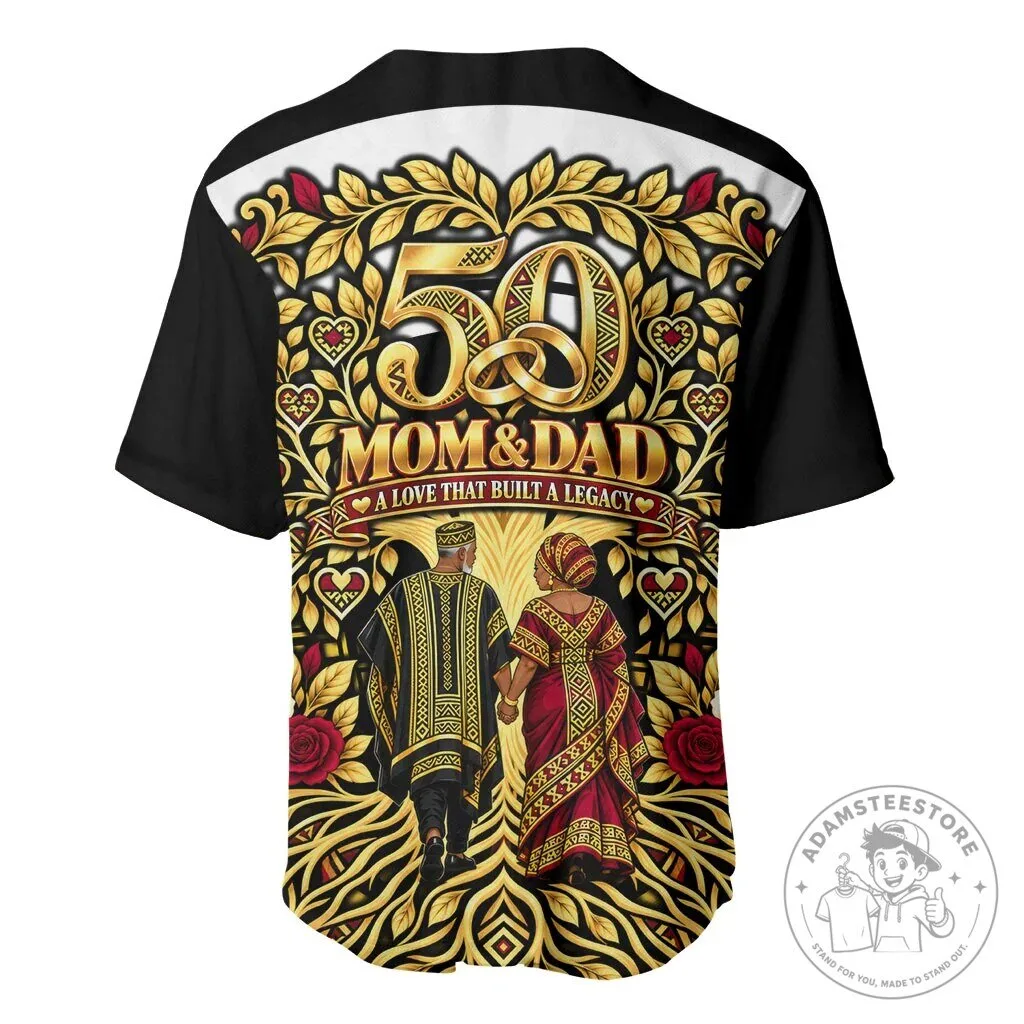 African 50th Wedding Anniversary Mom and Dad Baseball Jersey 8 African 50th Wedding Anniversary Mom and Dad Baseball Jersey